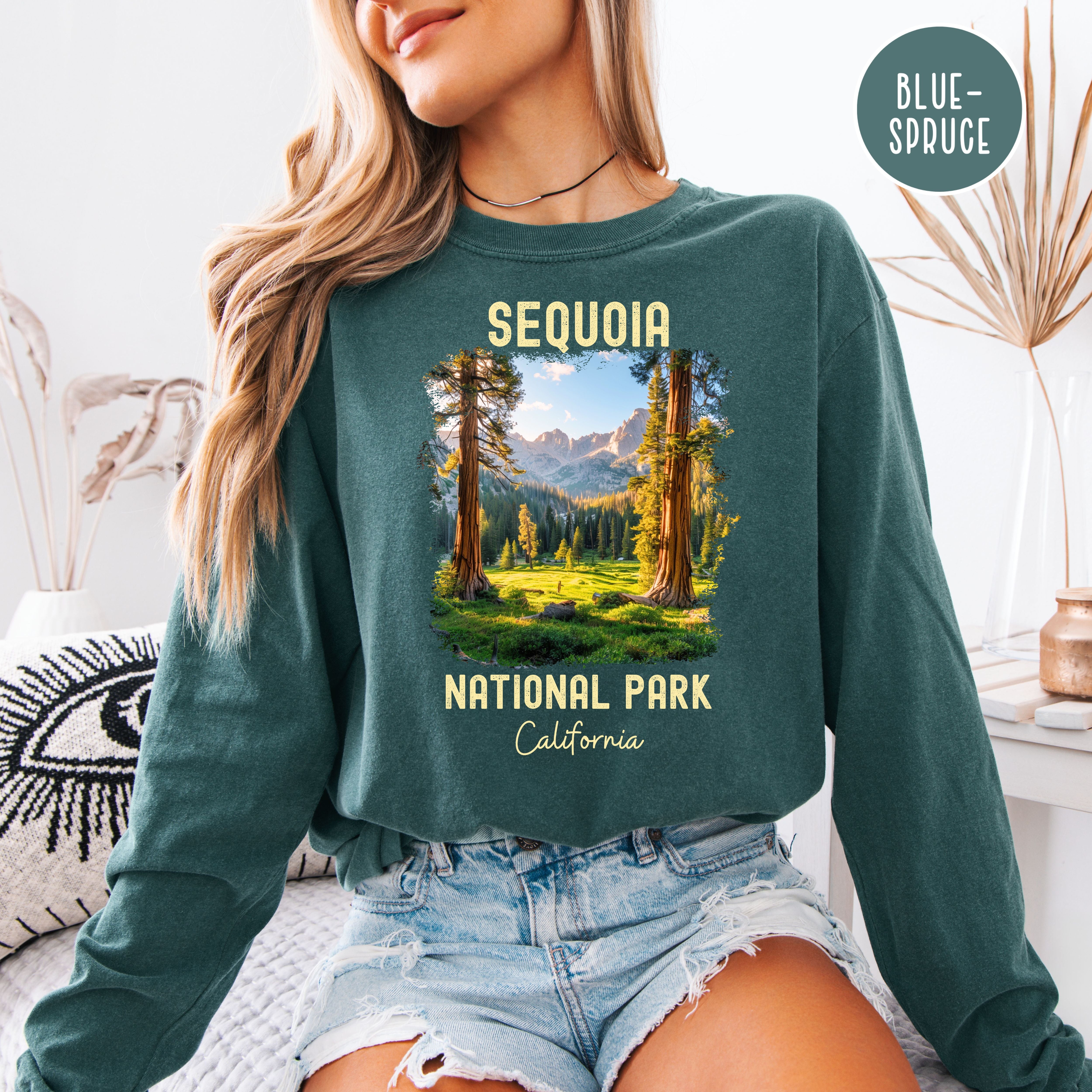 Sequoia National Park California Unisex Long Sleeve Comfort Colors T-Shirt