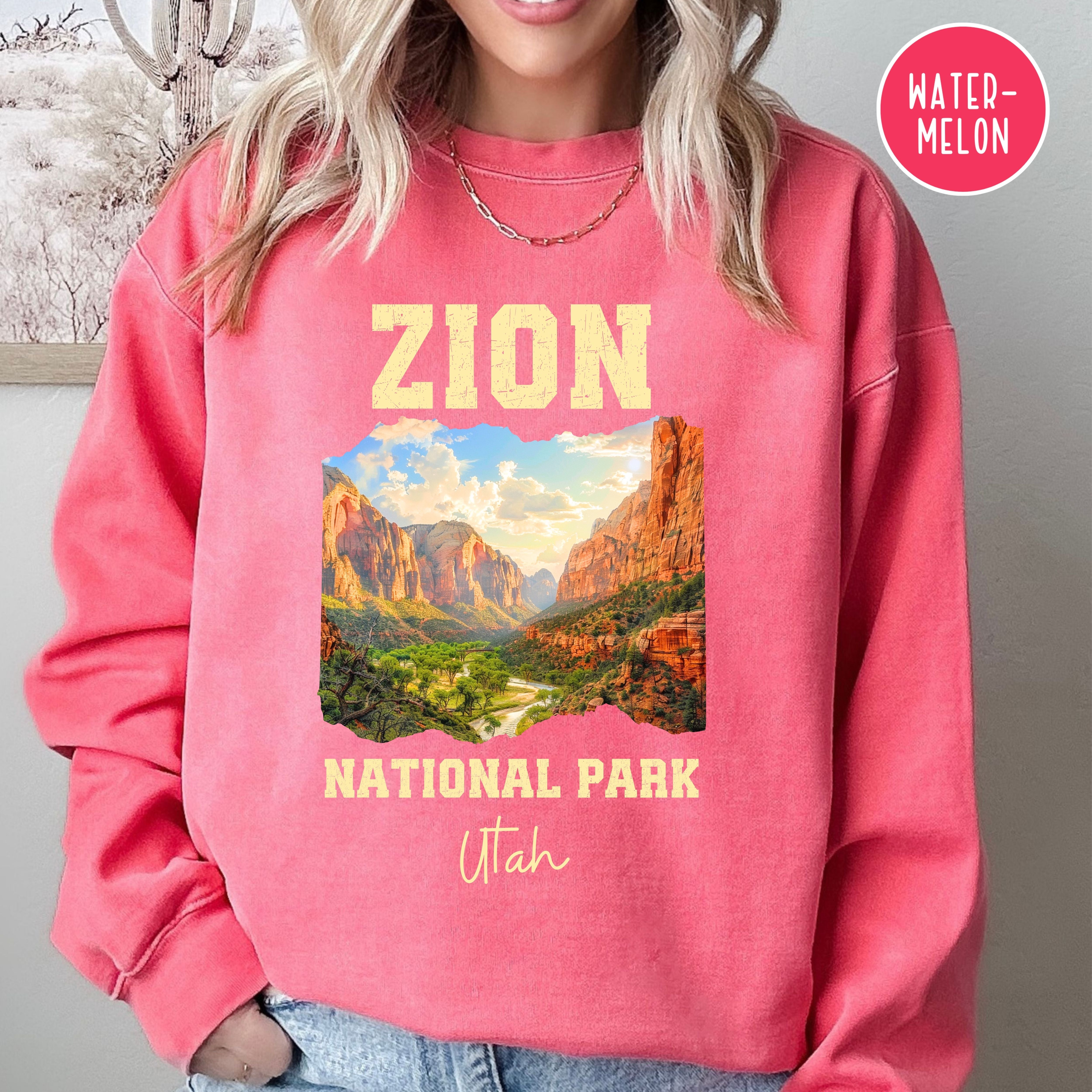 Zion National Park Grunge Style Comfort Colors® Sweatshirt