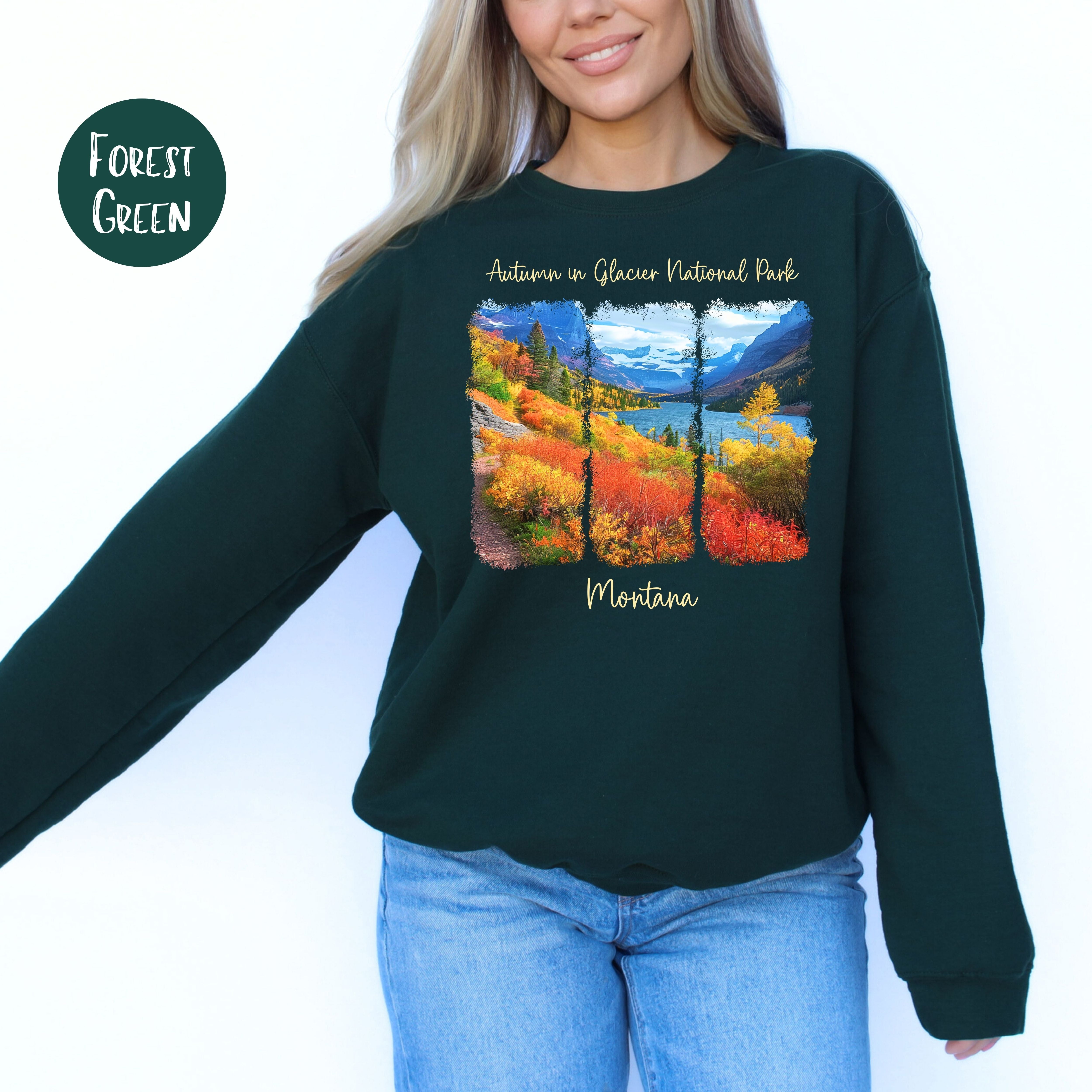 Autumn in Glacier National Park Adult Unisex Sweatshirt