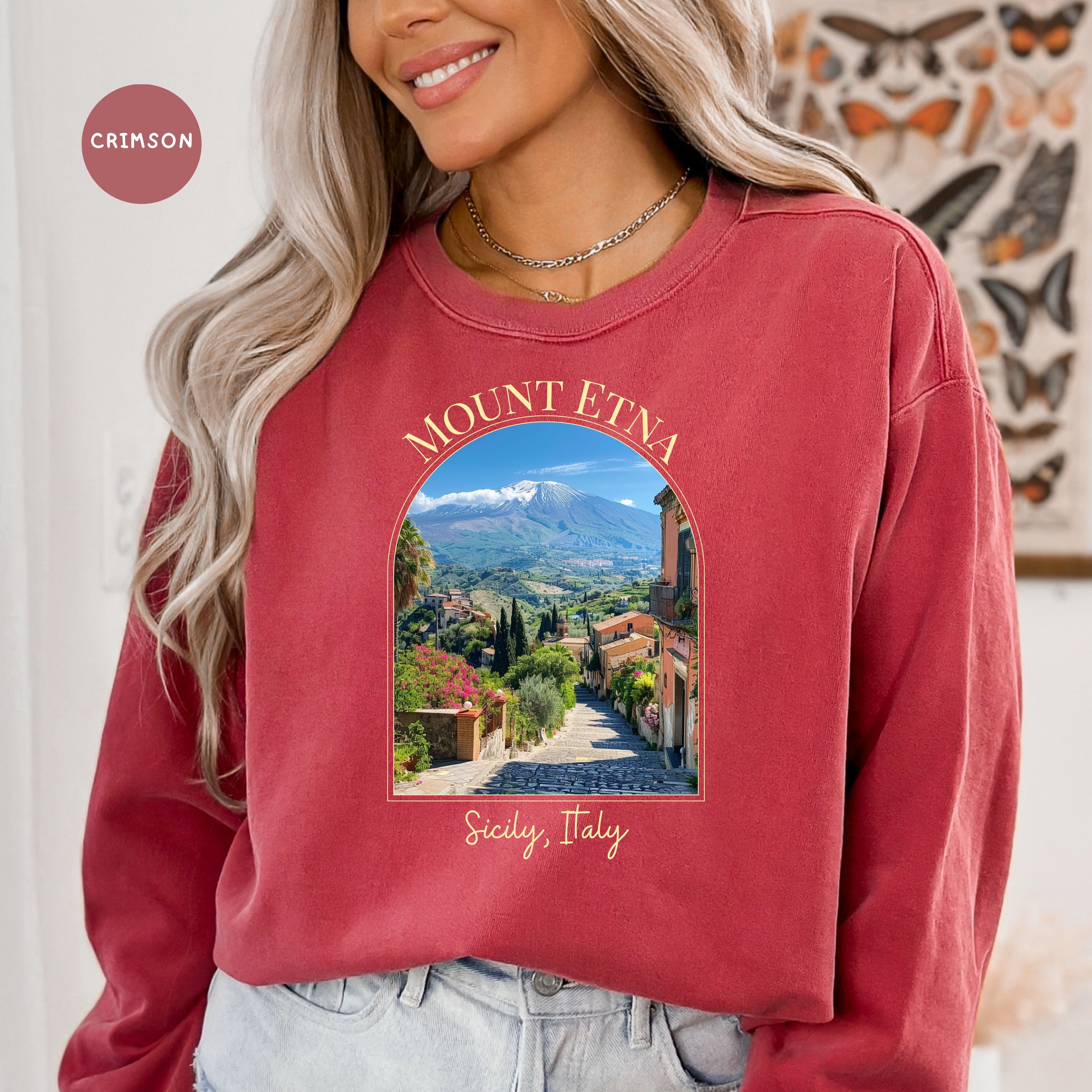 Mount Etna Sicily Italy Comfort Colors® Sweatshirt