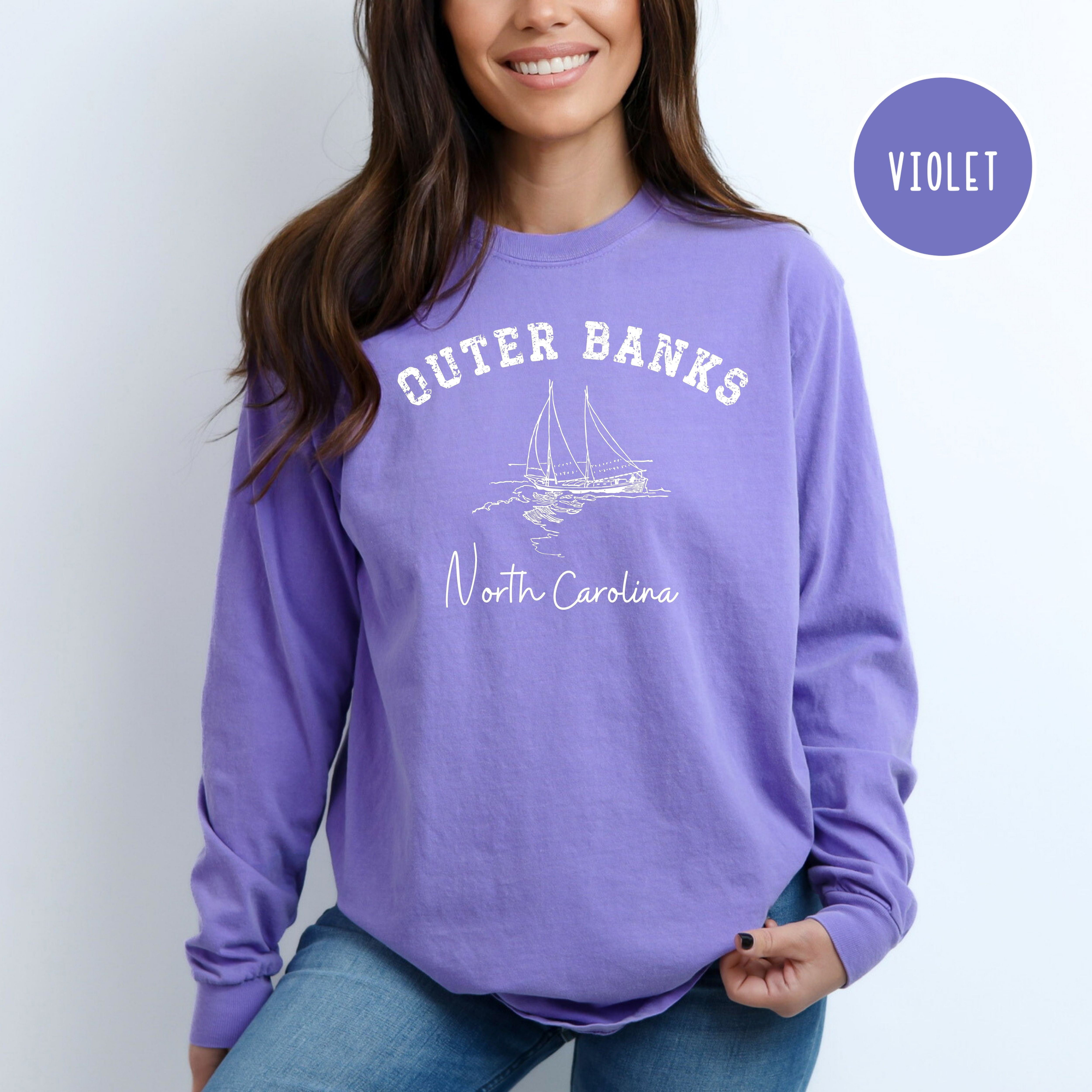 Outer Banks North Carolina Comfort Colors® Long Sleeve Unisex Tee