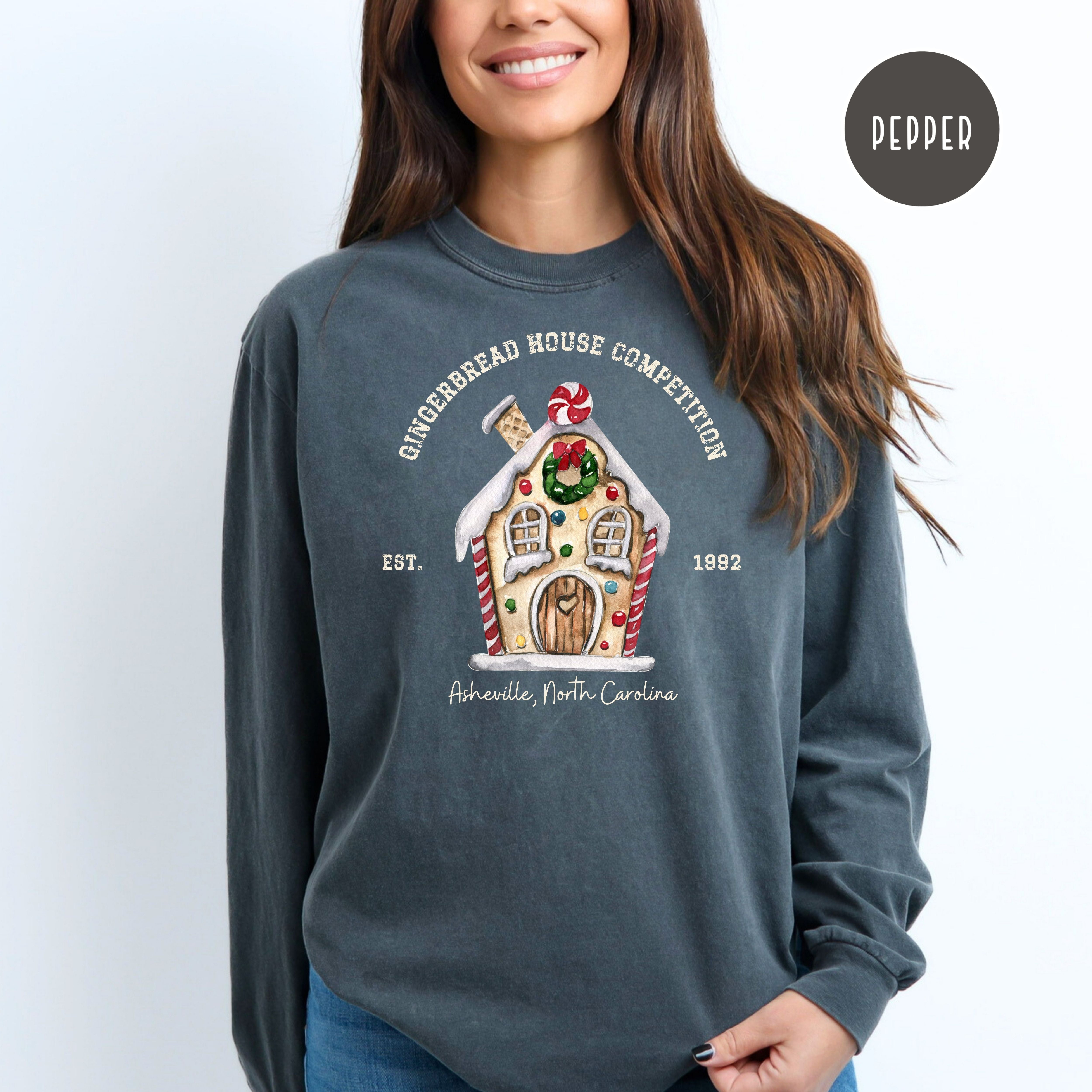 Asheville North Carolina Gingerbread House Competition Comfort Colors® Long Sleeve Tee