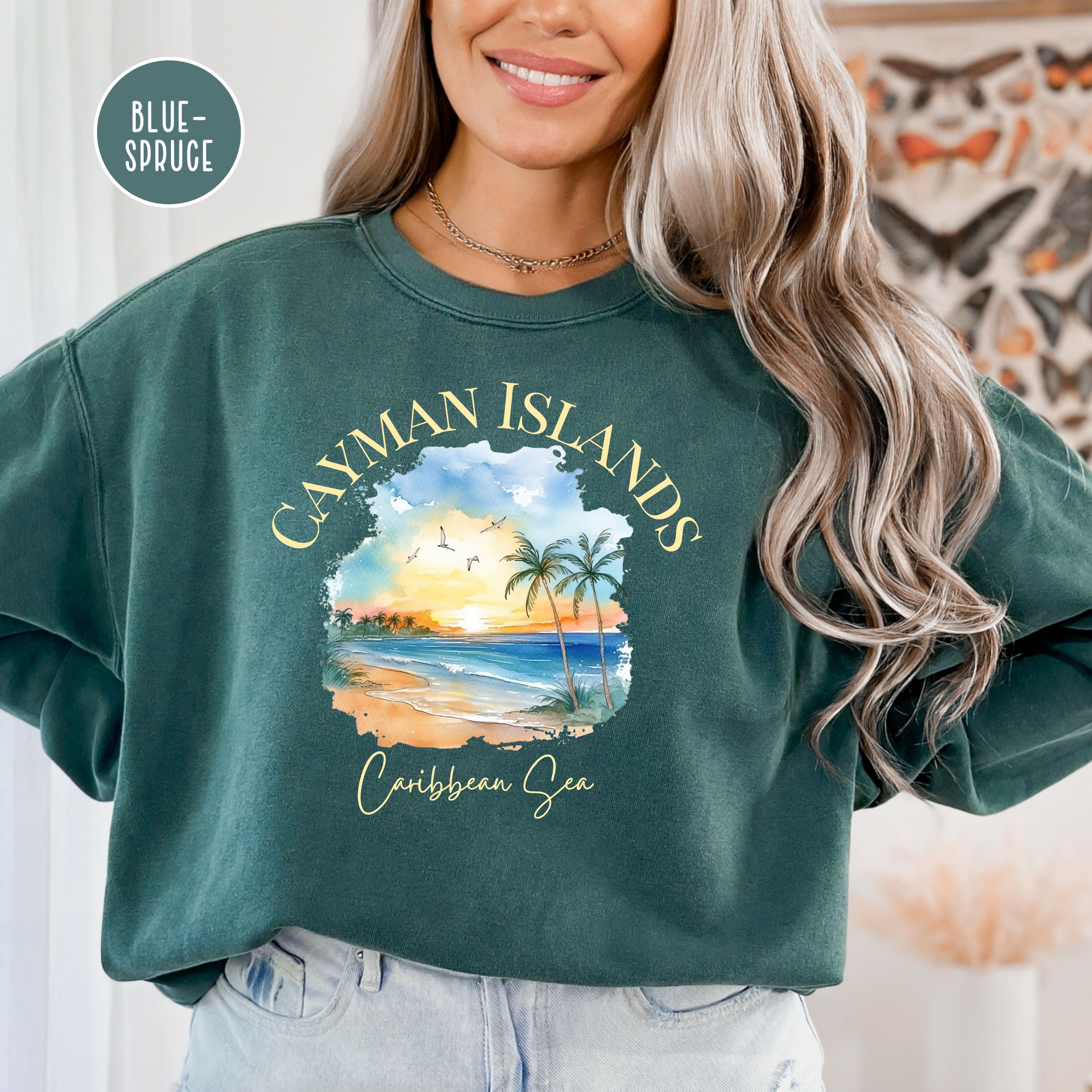 Cayman Islands Sunset Comfort Colors® Sweatshirt