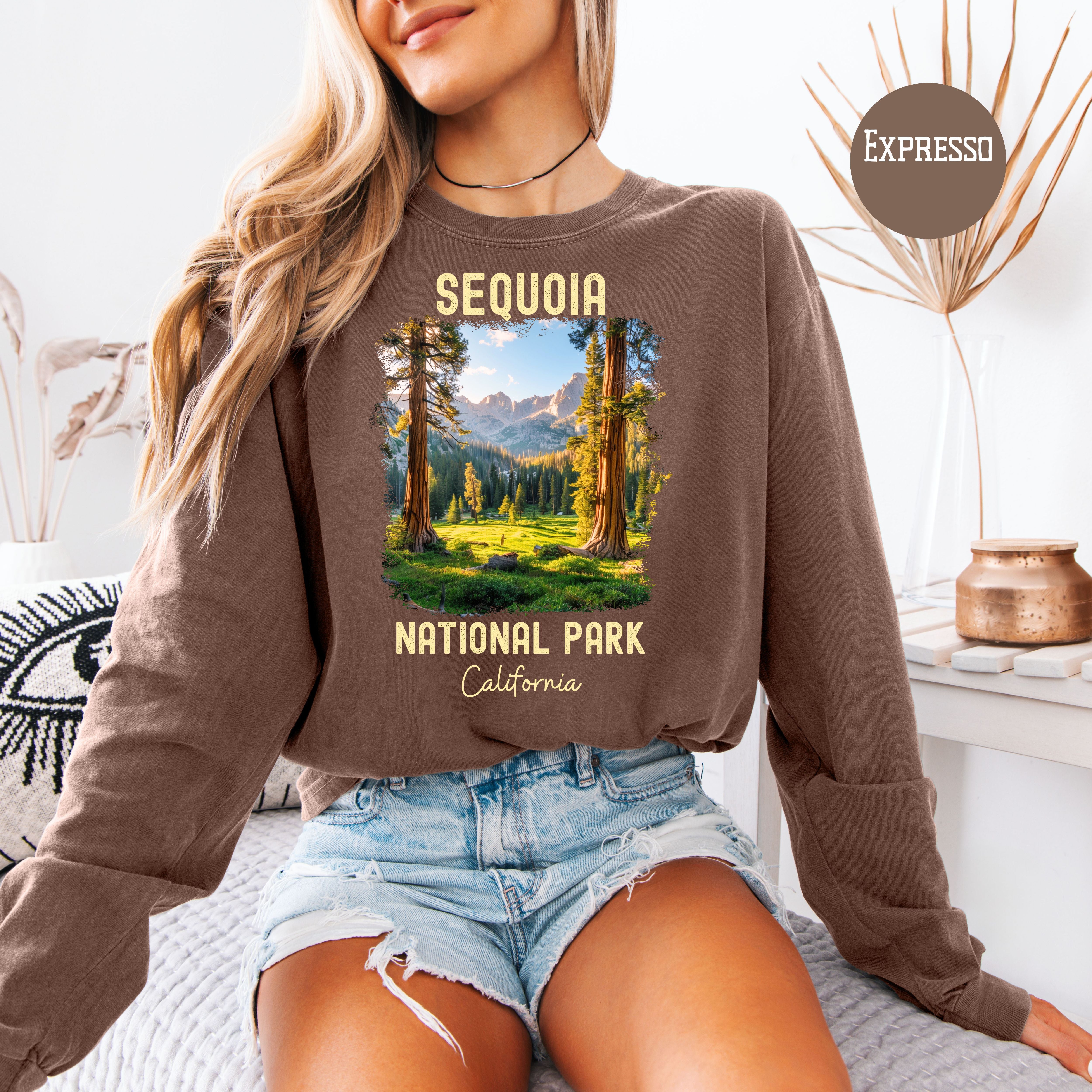 Sequoia National Park California Unisex Long Sleeve Comfort Colors T-Shirt