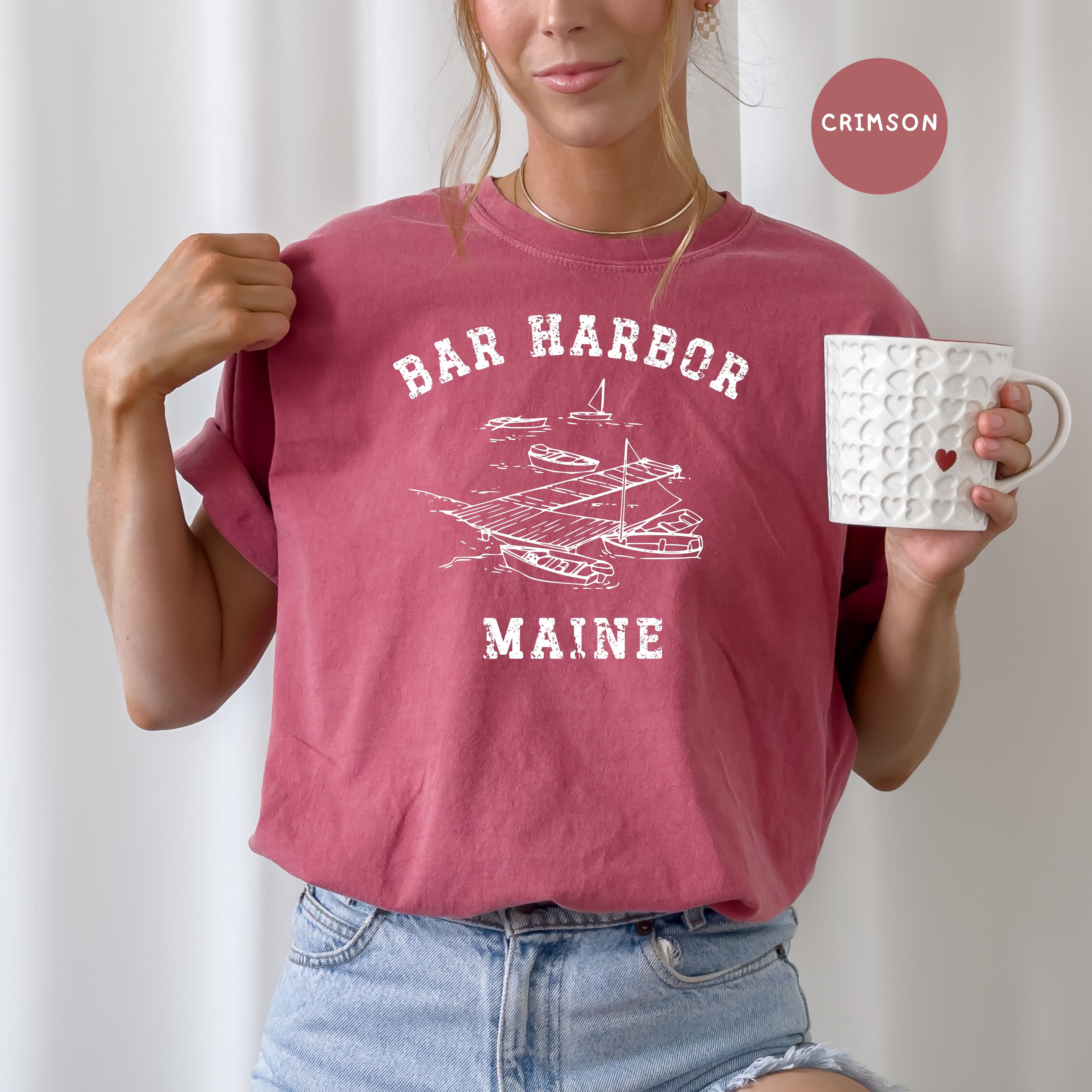 Bar Harbor Maine Grunge Style Comfort Colors® Tee