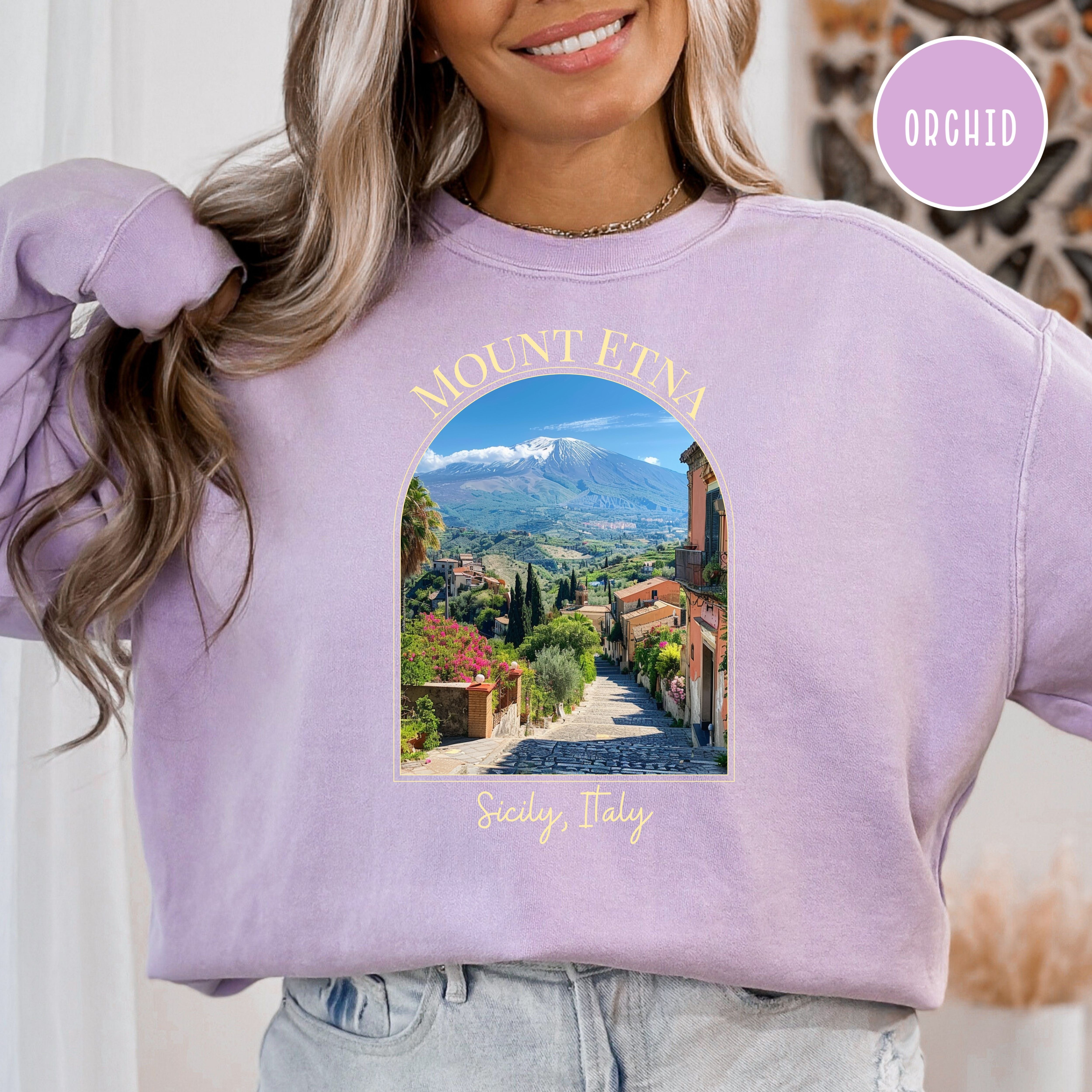 Mount Etna Sicily Italy Comfort Colors® Sweatshirt
