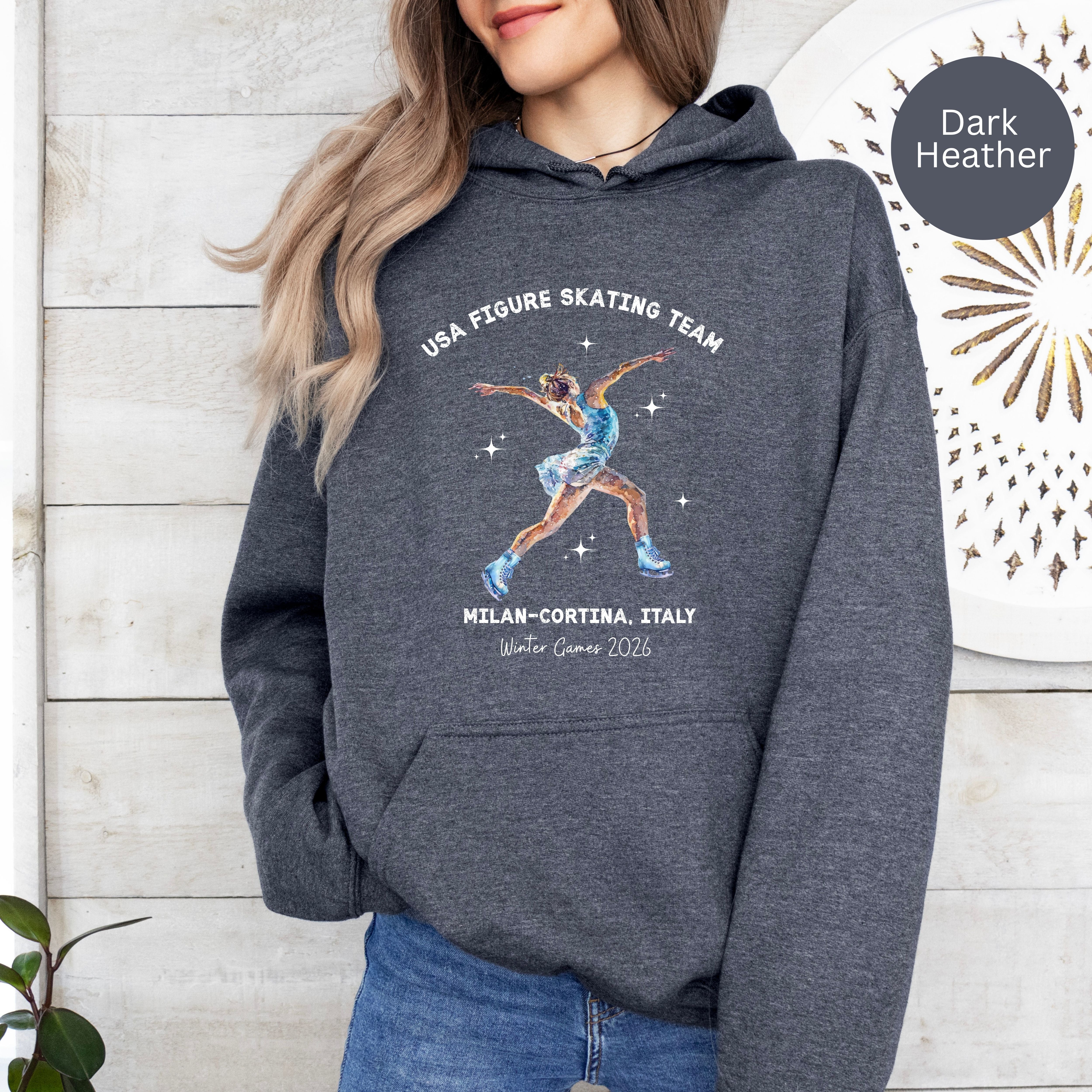Milano Cortina 2026 USA Figure Skating Team Pullover Hoodie