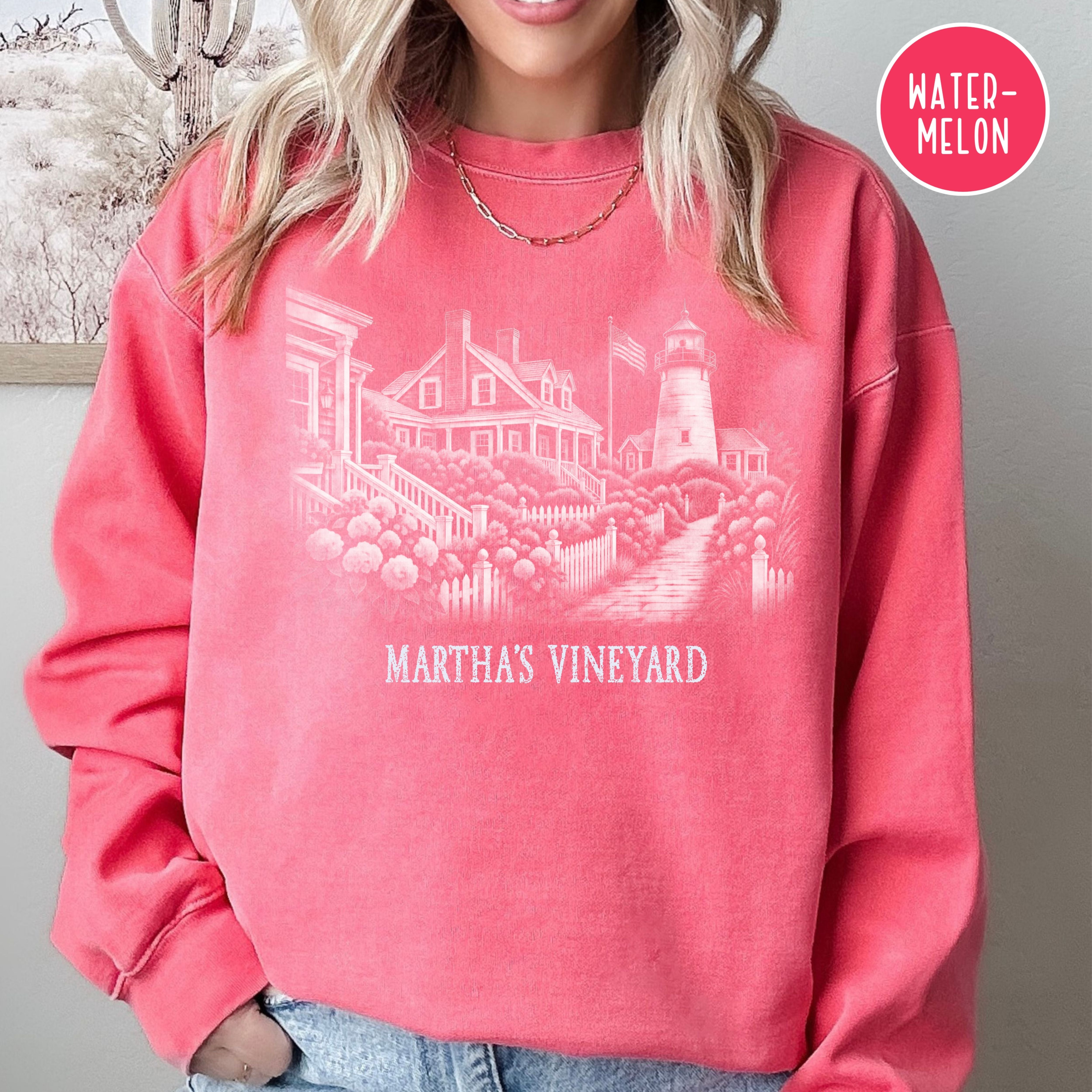Martha's Vineyard Comfort Colors Sweatshirt, The Vineyard Sweatshirt, Martha's Vineyard Gift, Traveler Sweatshirt, Massachusetts Gift