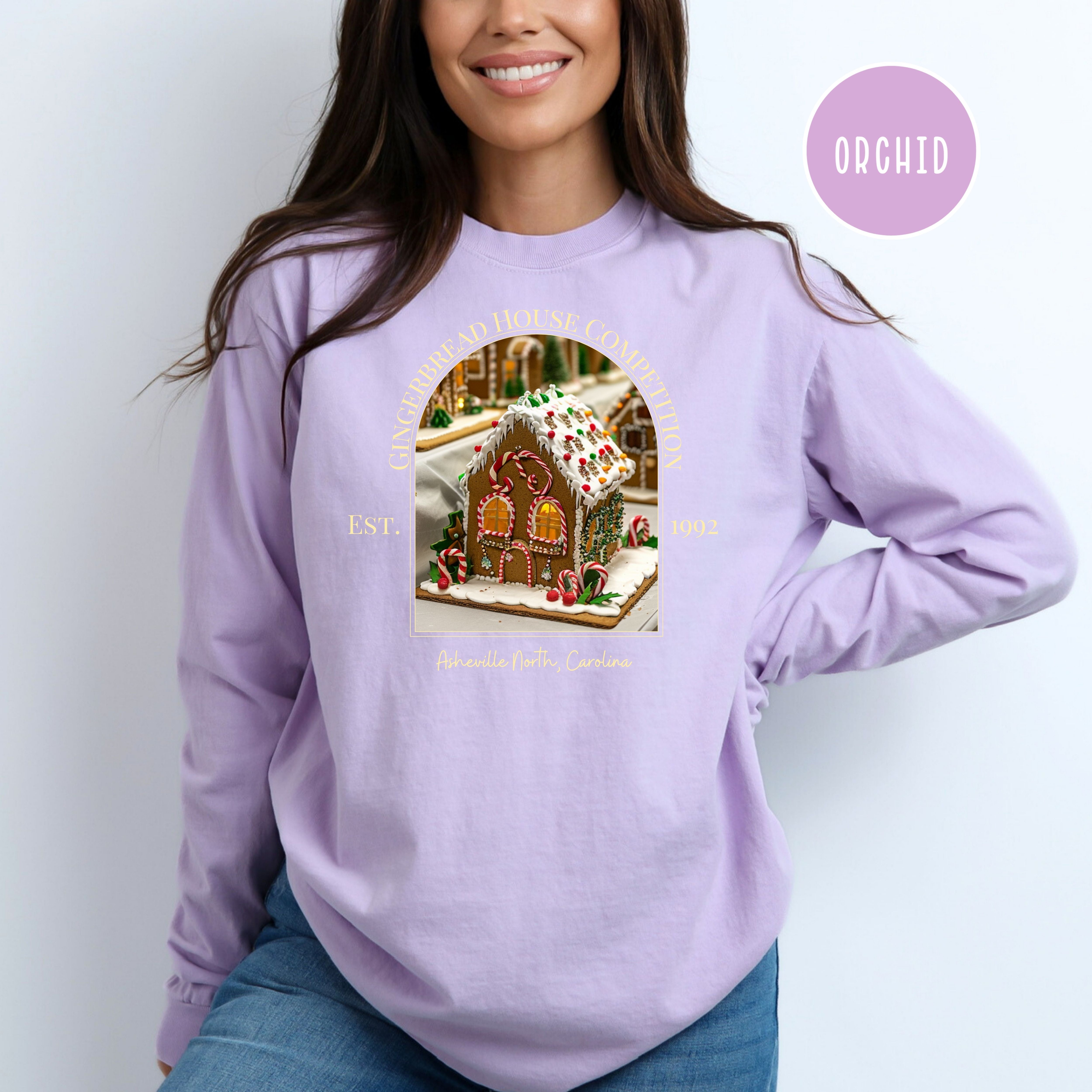 Asheville North Carolina Gingerbread House Competition Comfort Colors® Long Sleeve Tee