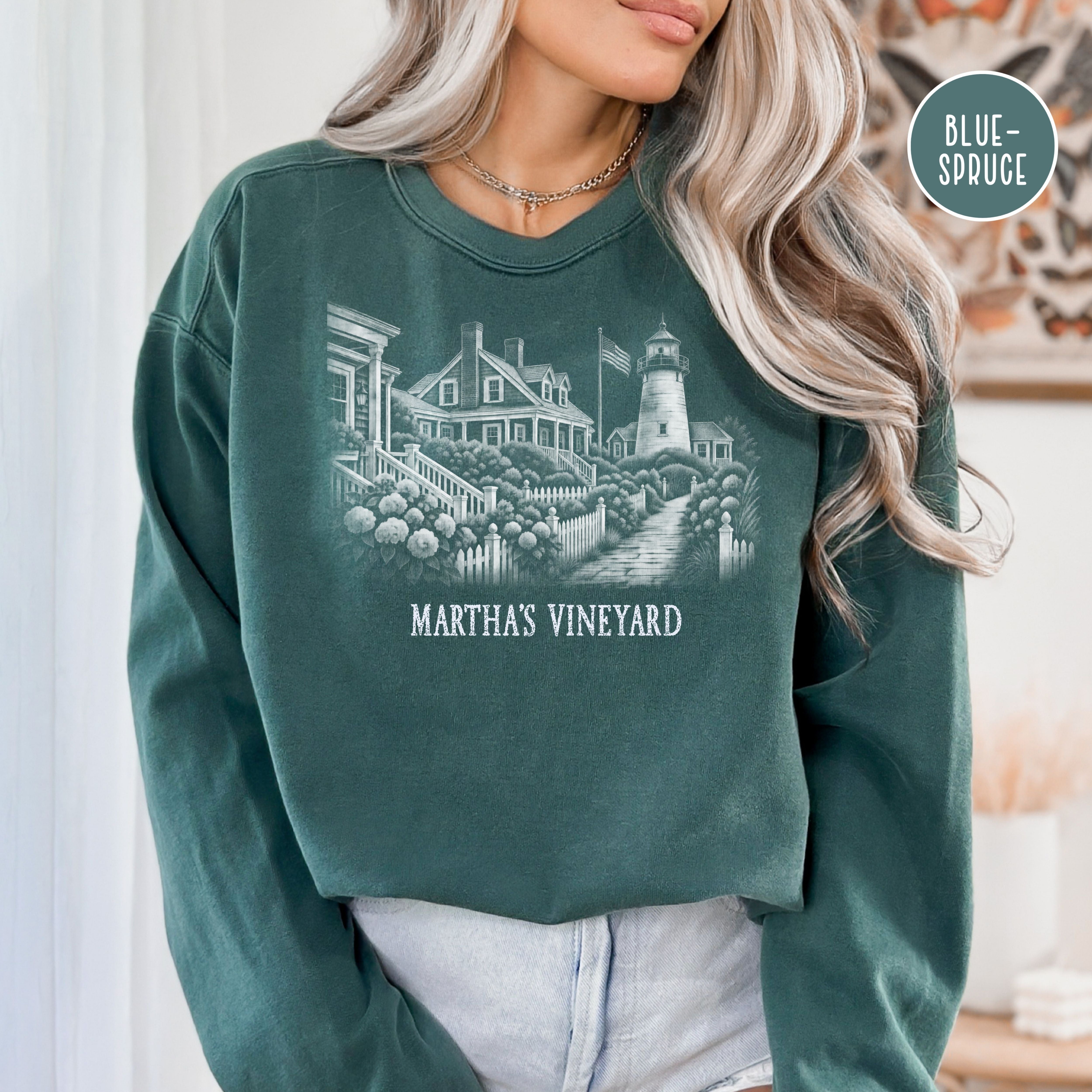 Martha's Vineyard Comfort Colors Sweatshirt, The Vineyard Sweatshirt, Martha's Vineyard Gift, Traveler Sweatshirt, Massachusetts Gift