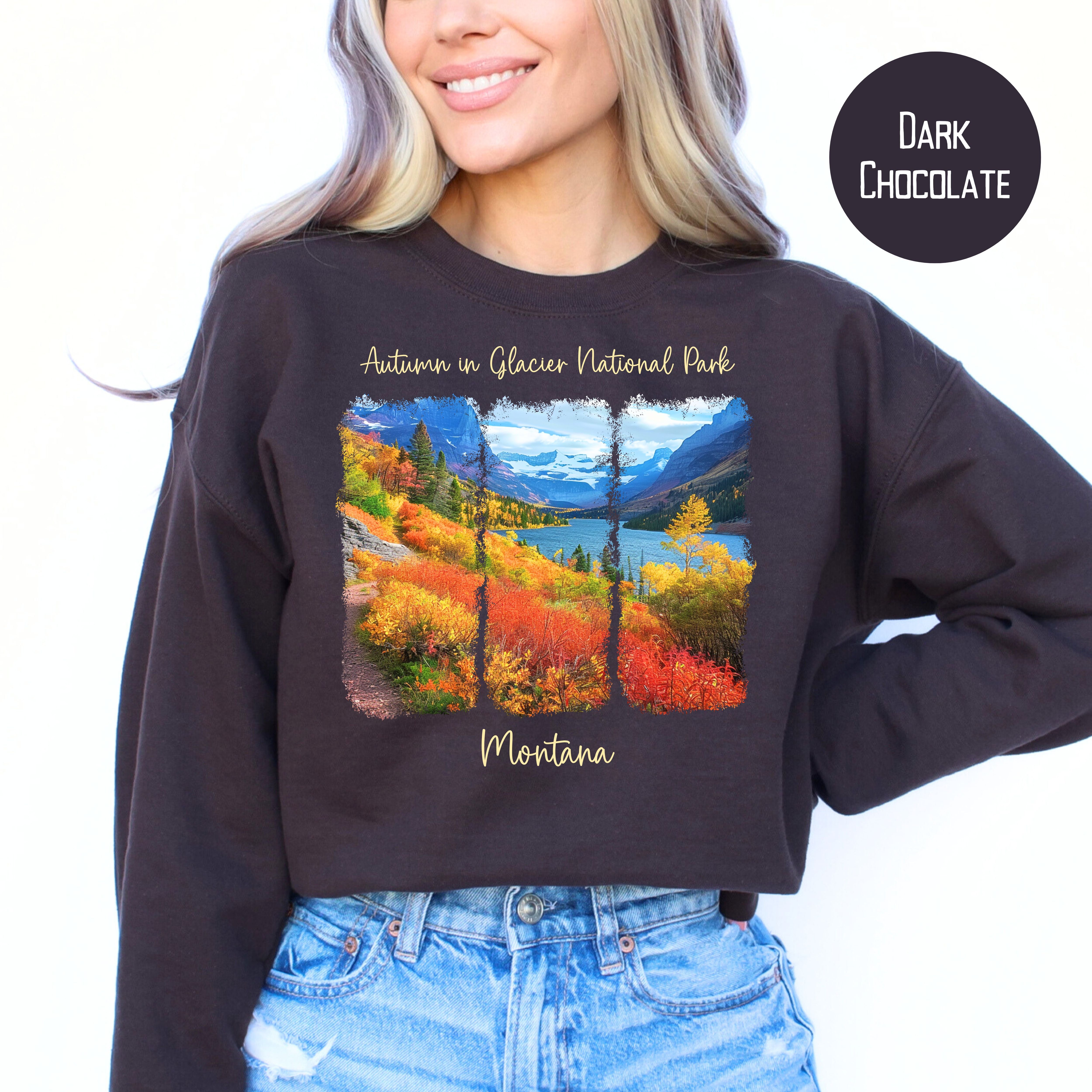 Autumn in Glacier National Park Adult Unisex Sweatshirt