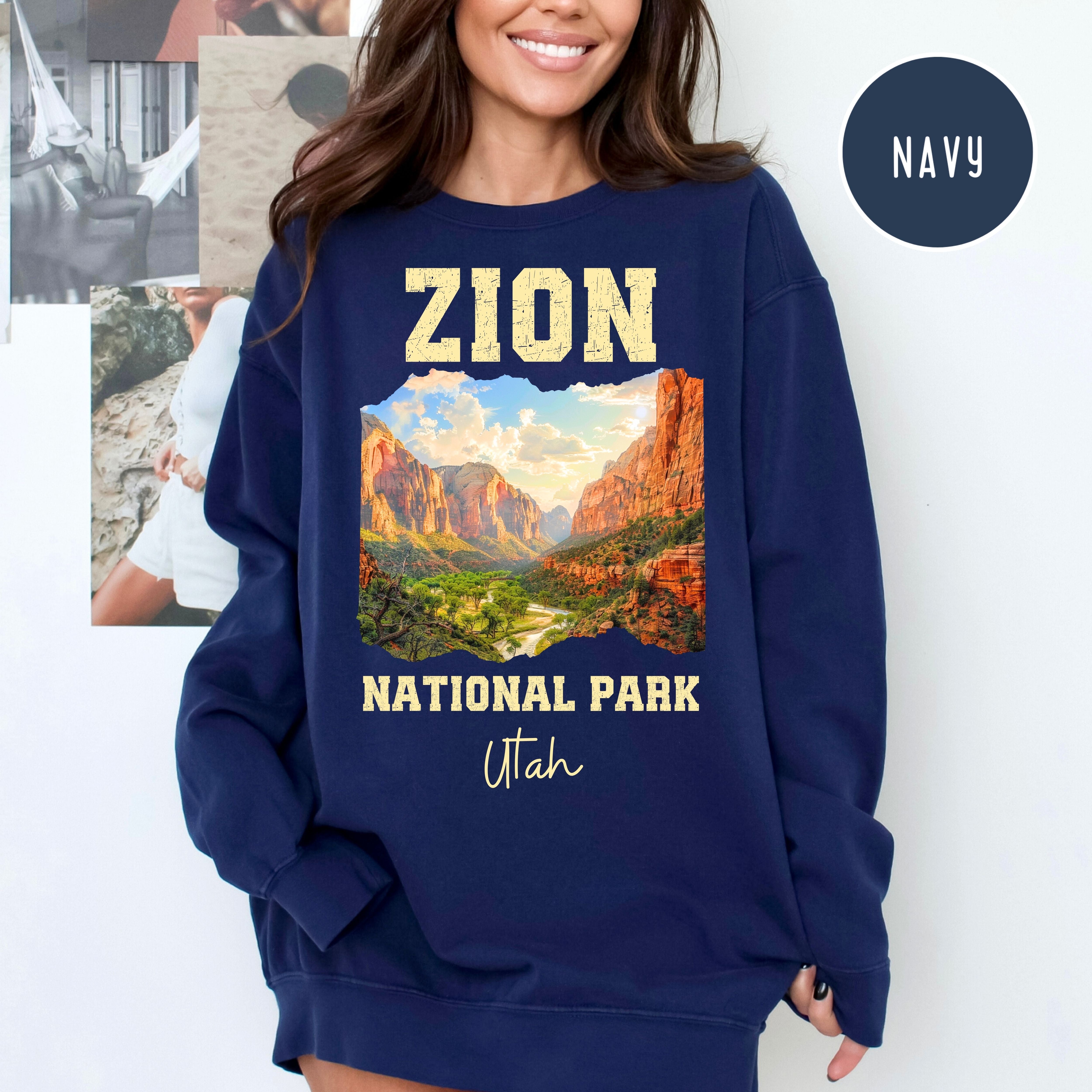Zion National Park Grunge Style Comfort Colors® Sweatshirt