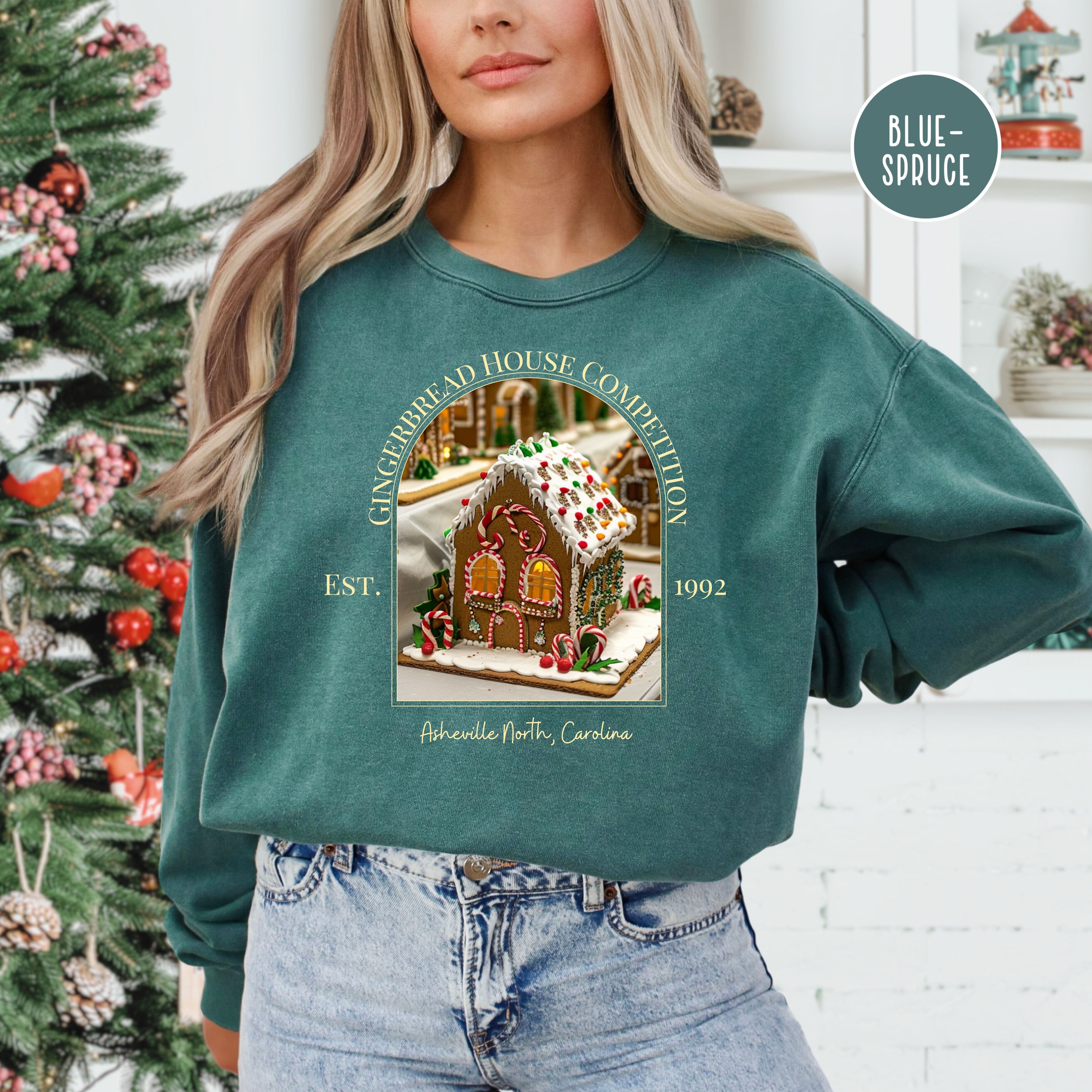 Asheville North Carolina Gingerbread House Competition Comfort Colors® Sweatshirt