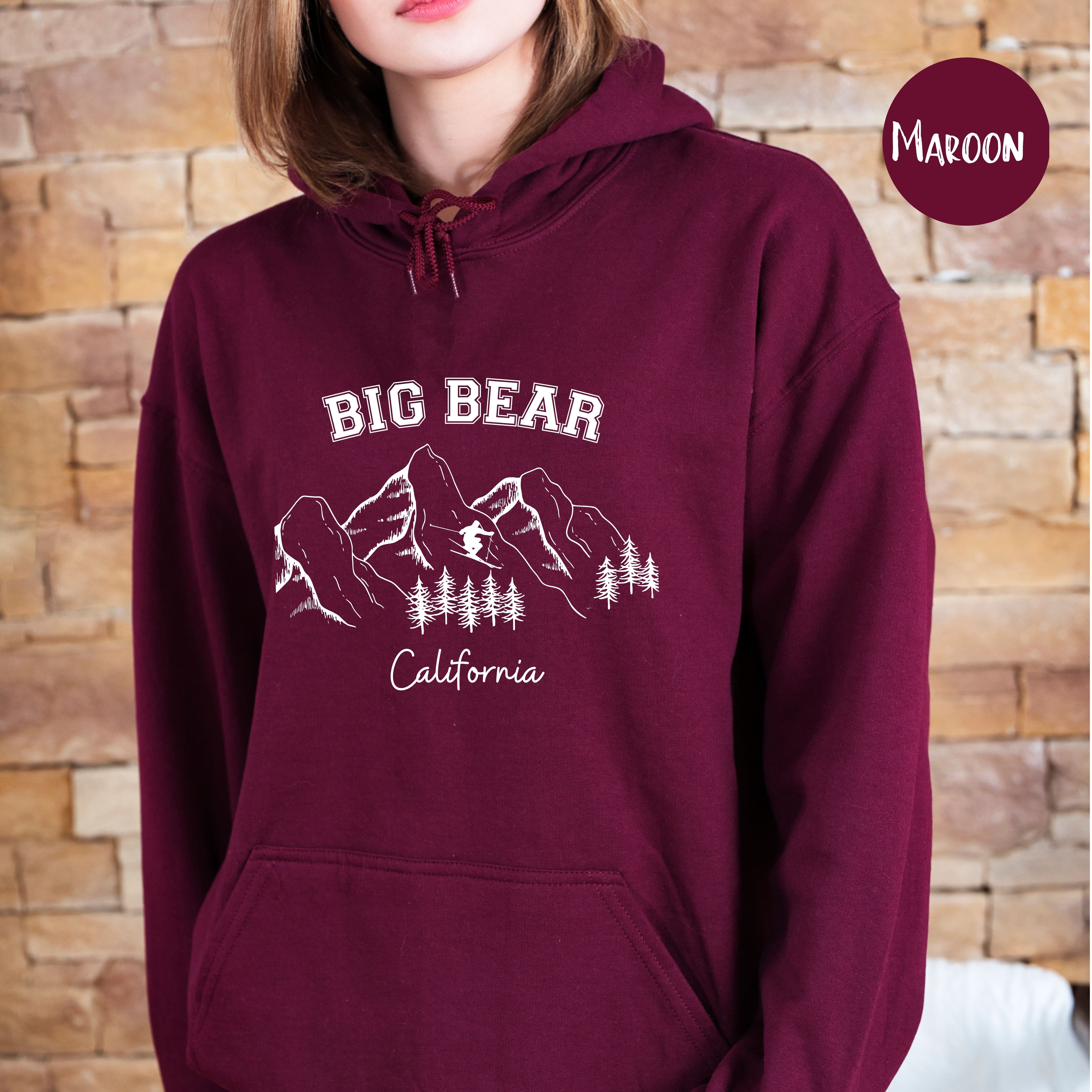 Big Bear California Unisex Ski Vacation Pullover Hoodie
