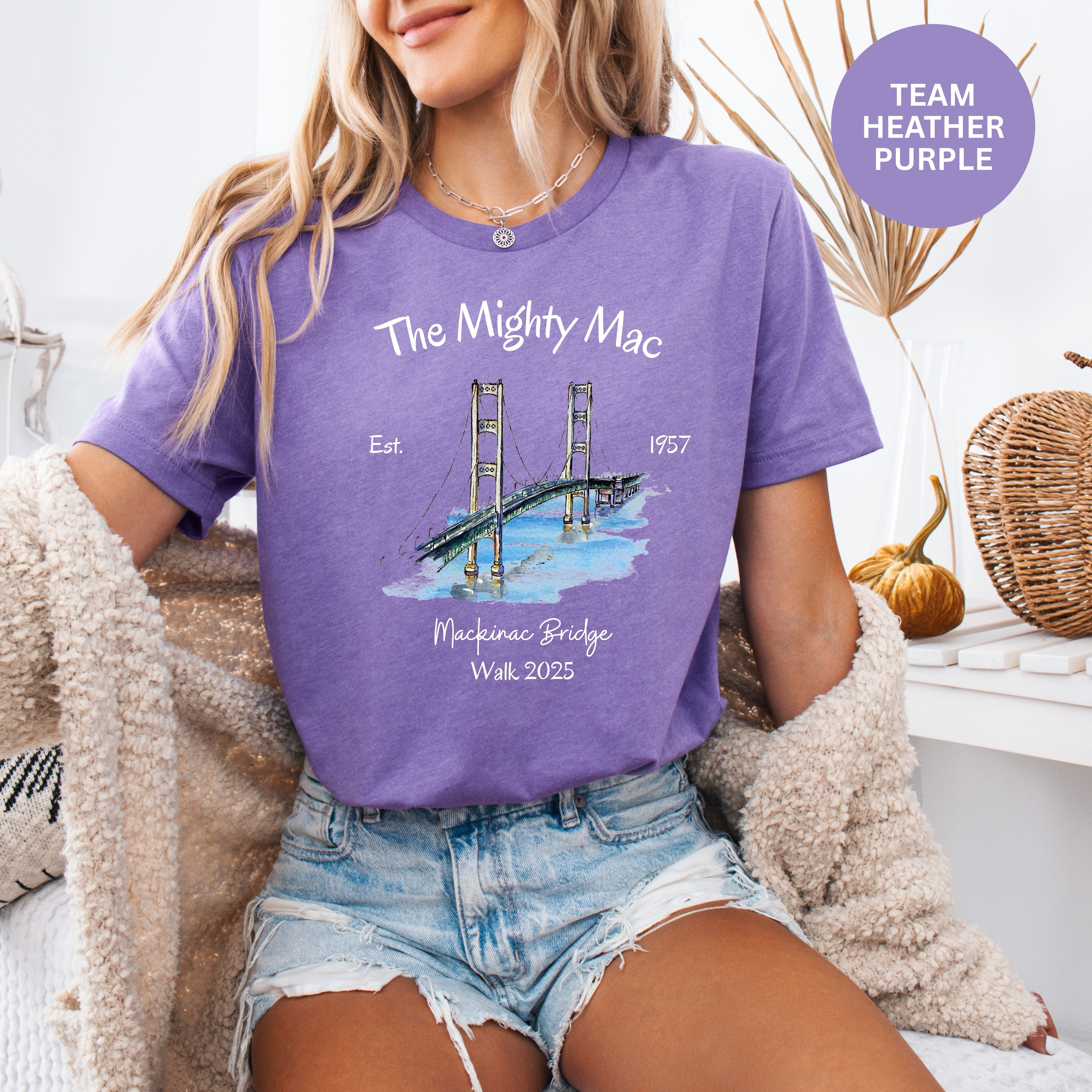 The Mackinac Bridge Labor Day Walk 2025 Bella Canvas Adult Unisex Lightweight Soft Tee