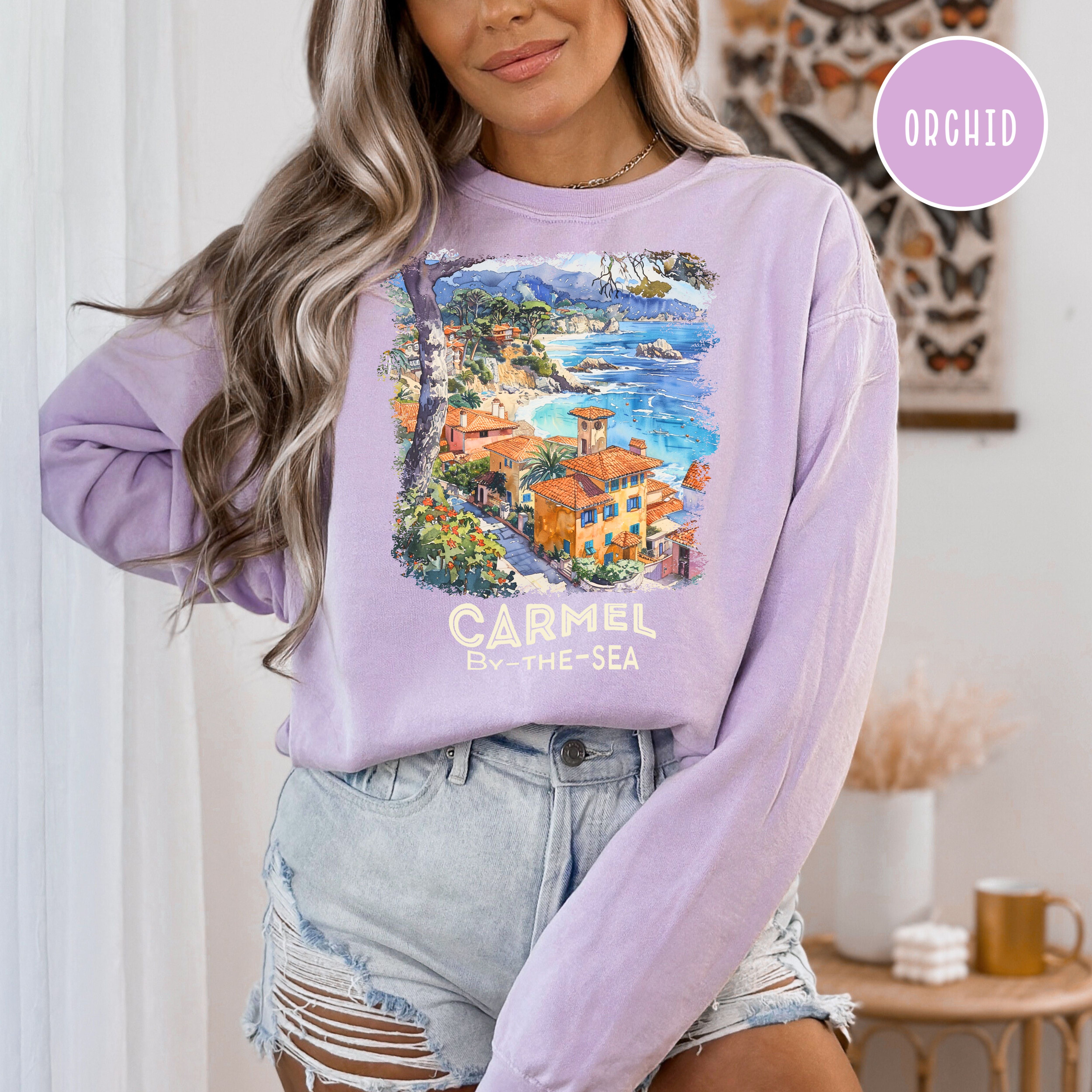 Carmel By The Sea Unsex Comfort Colors Sweatshirt, Monterey Vacation Shirt