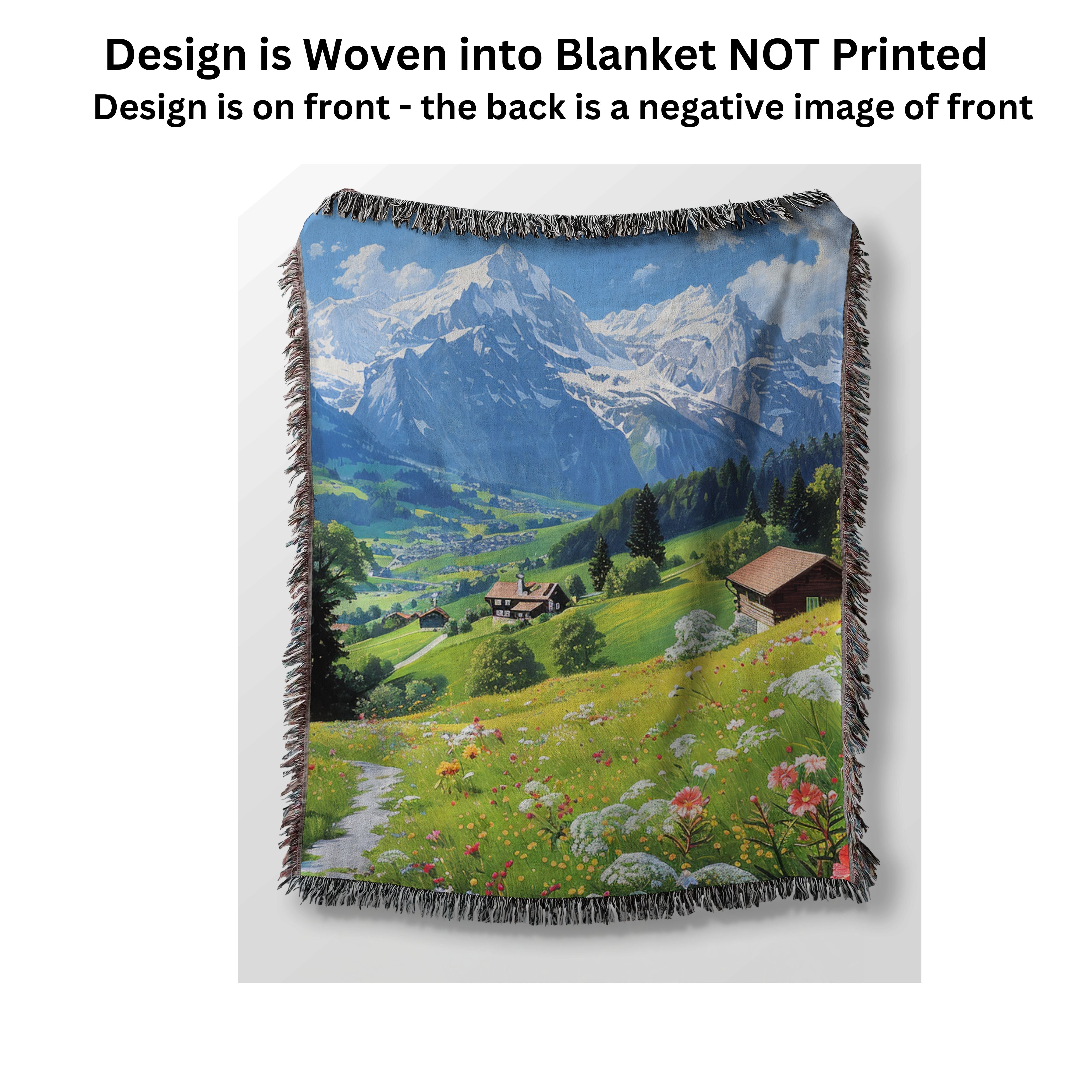 Lucerne Switzerland Woven Blanket Gift