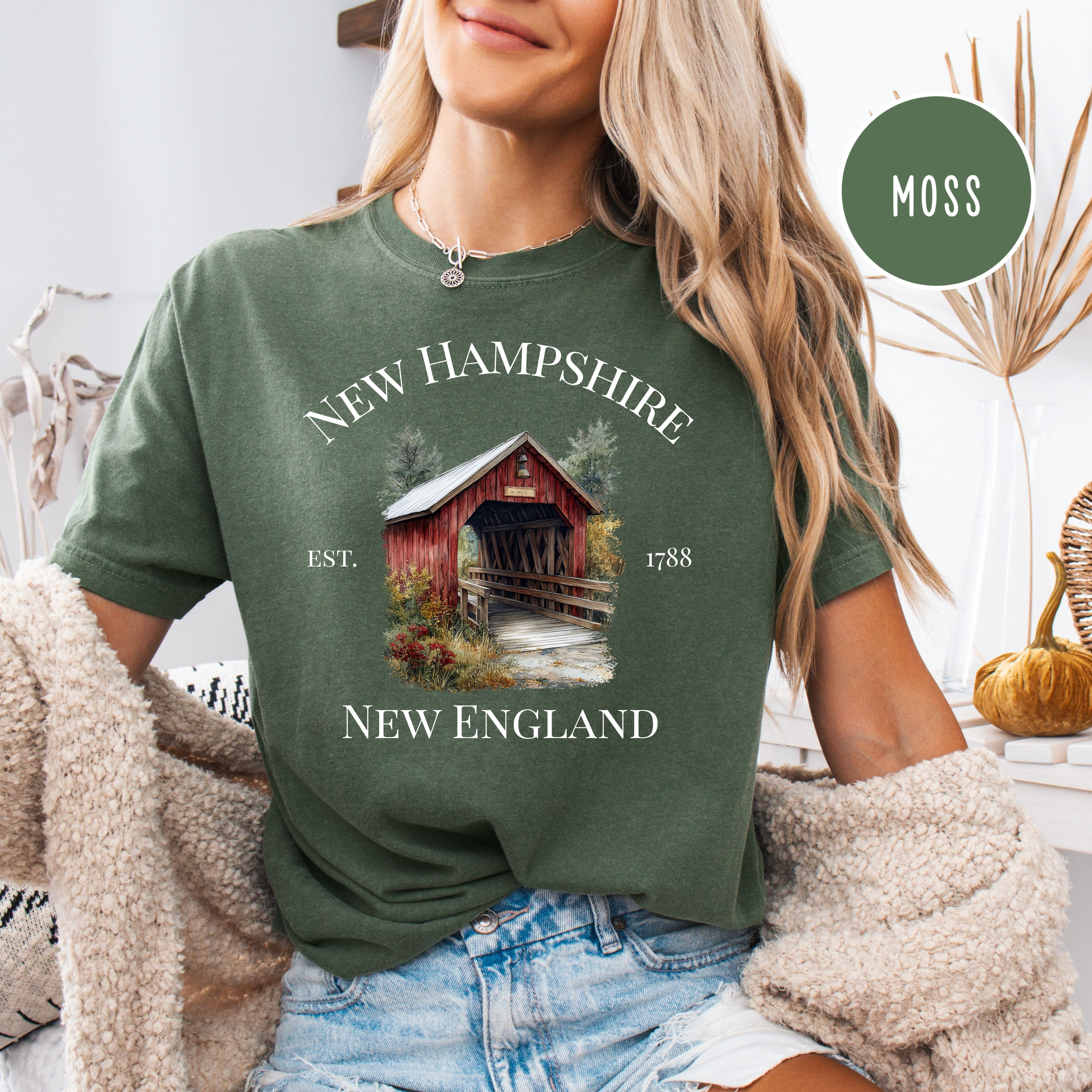 New Hampshire Covered Bridge Comfort Colors Tee