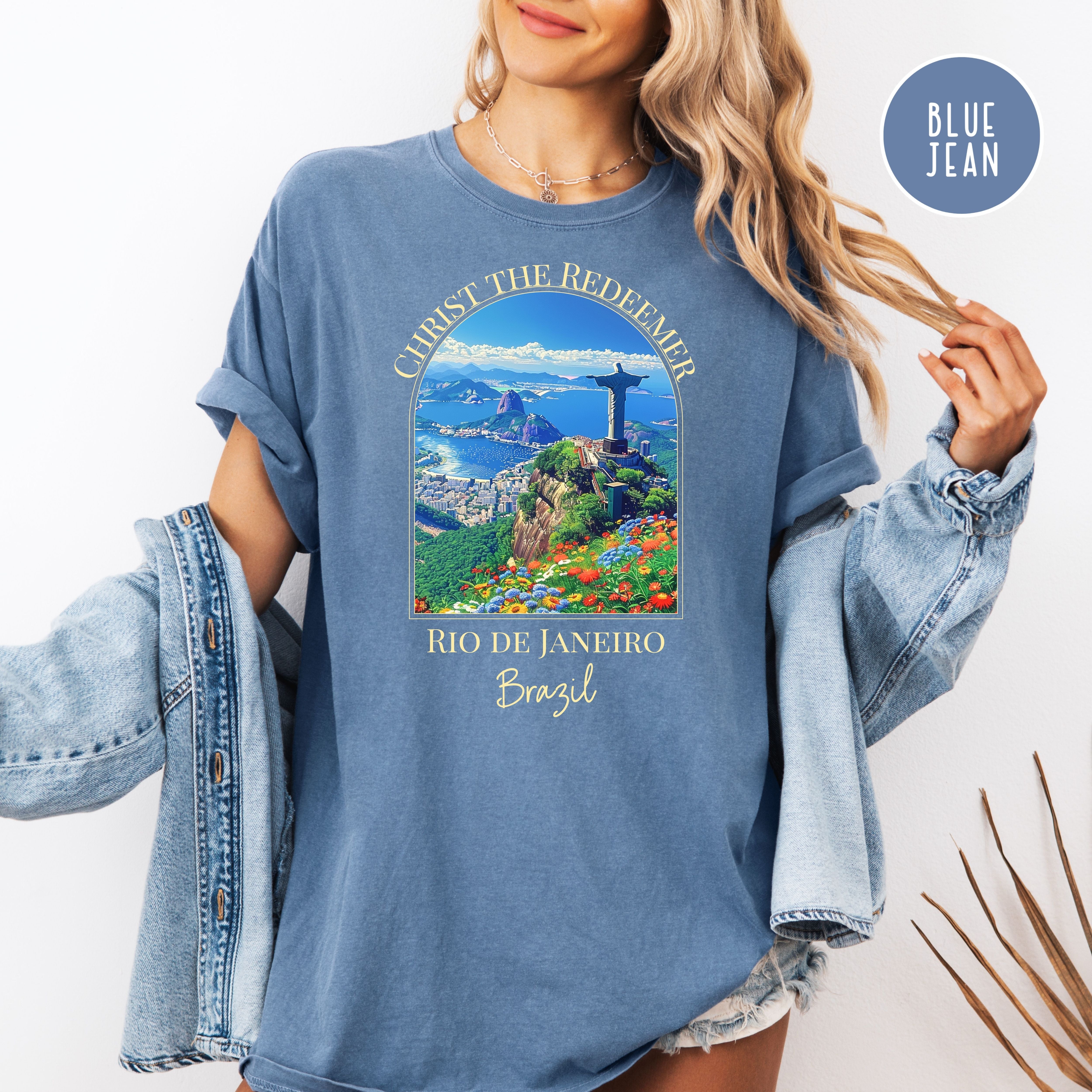 Christ the Redeemer Rio de Janeiro Brazil Comfort Colors Tee