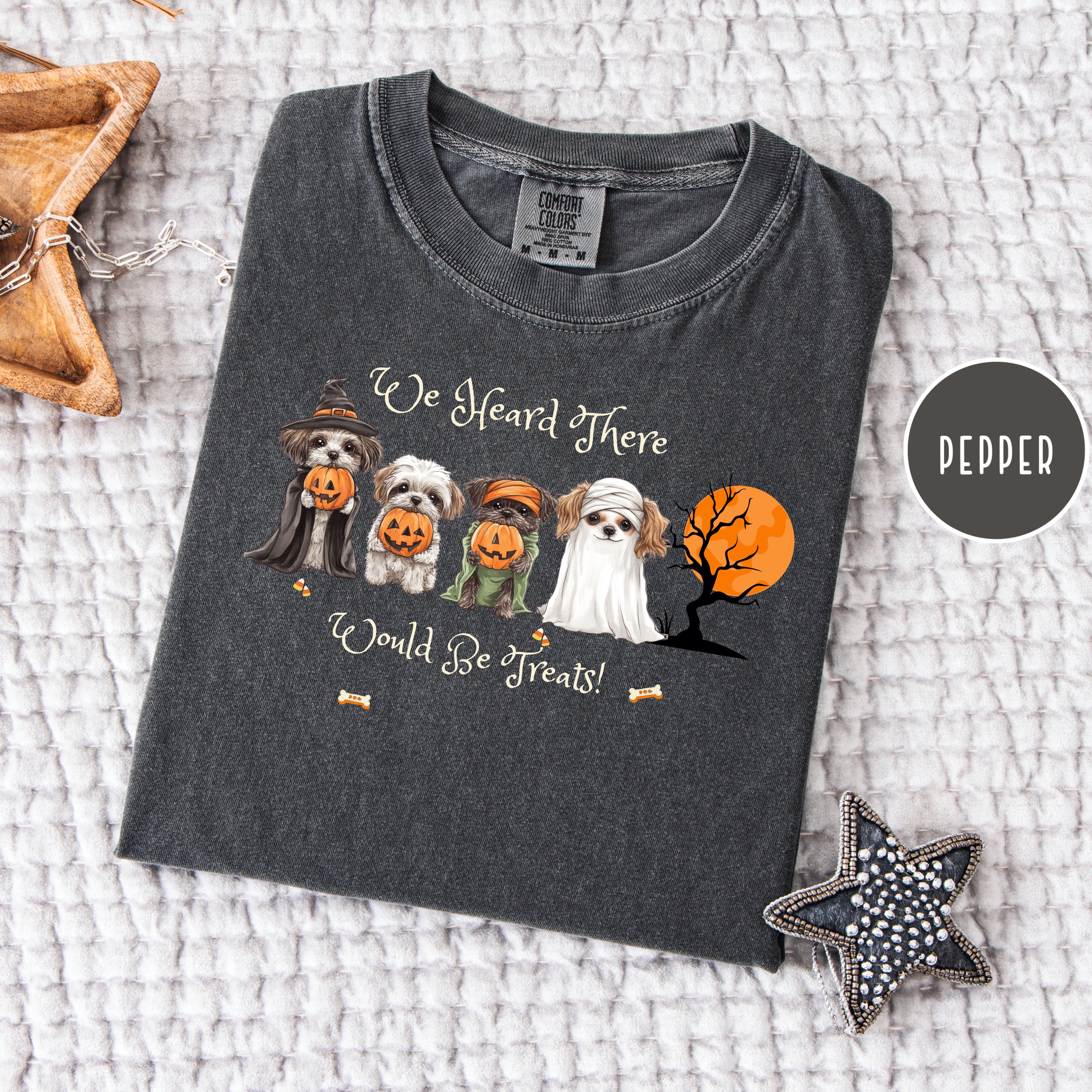 Dog Lover Comfort Colors Halloween Tee Shirt for Dog Mama