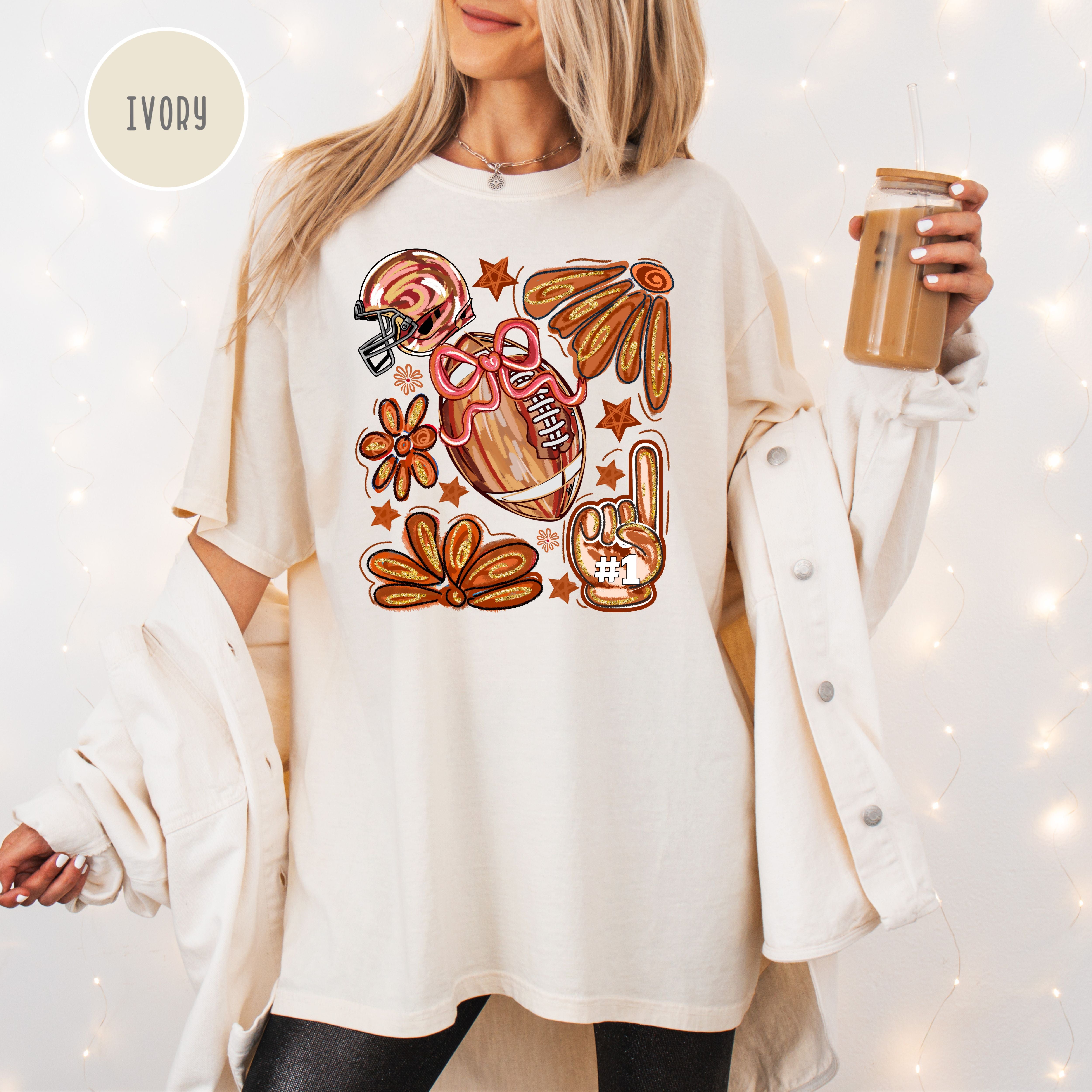 Football Party Comfort Colors Football Game Day Shirt