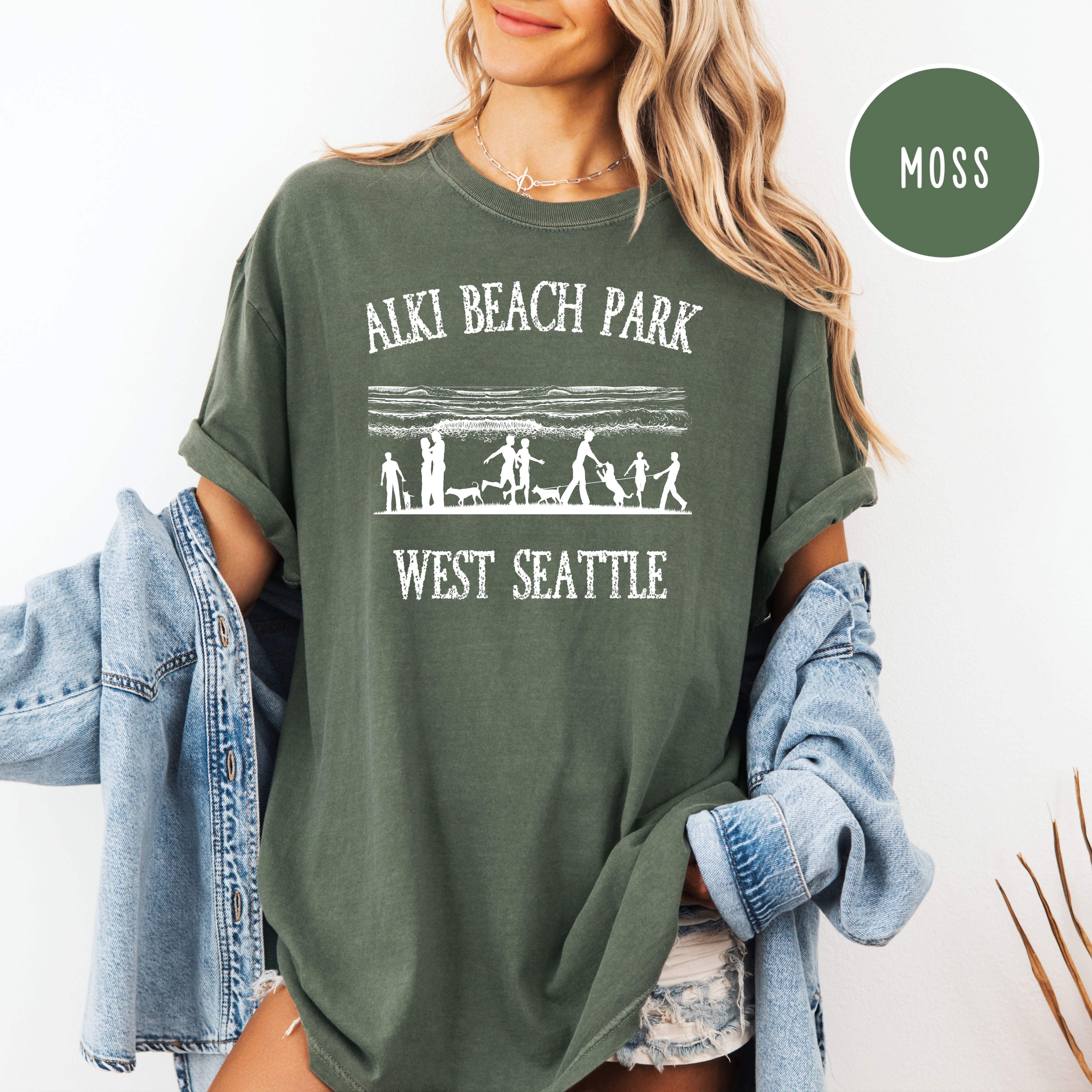 Alki Beach Park West Seattle Comfort Colors Tee Shirt
