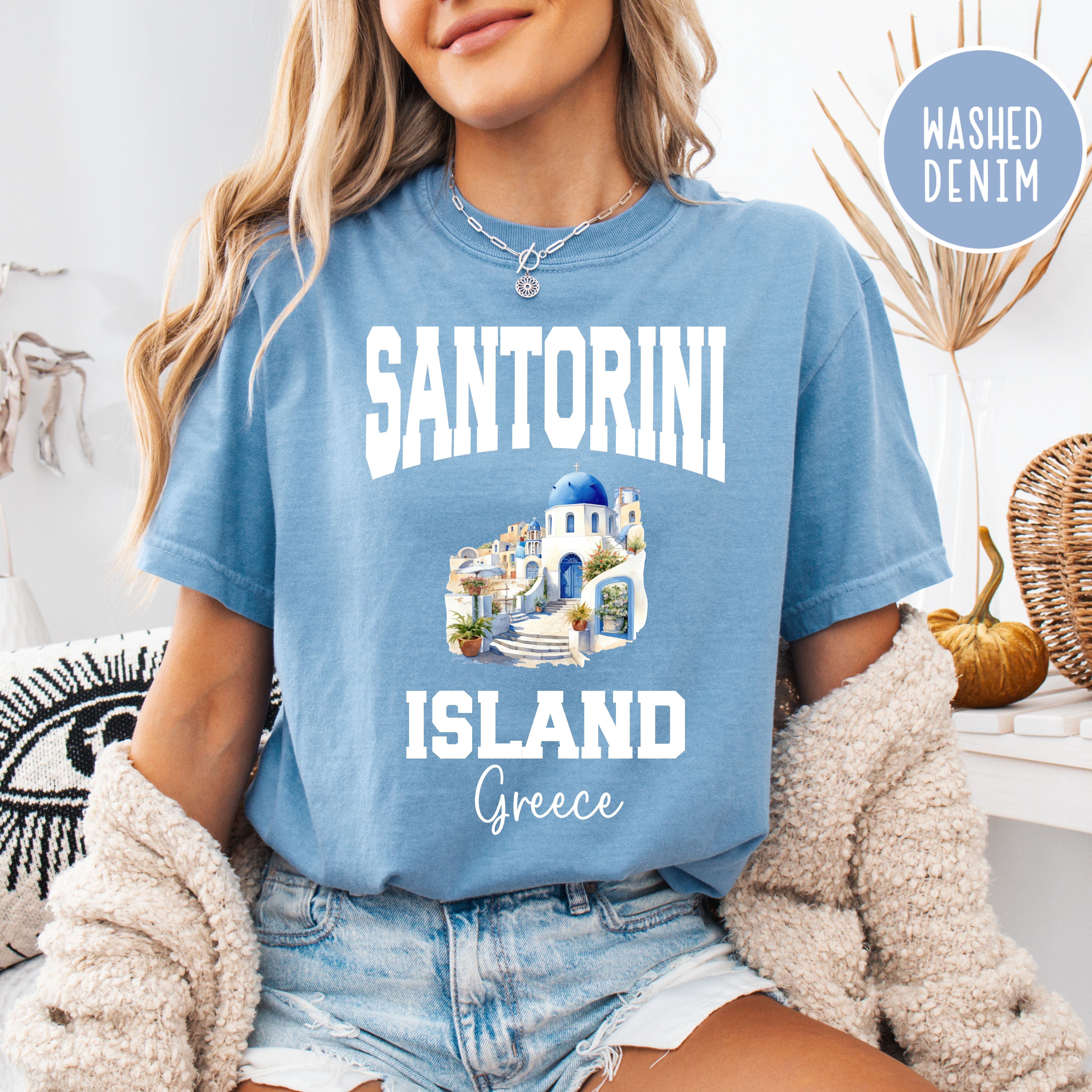 Santorini Island Greece Vacation Gift Comfort Colors® Tee