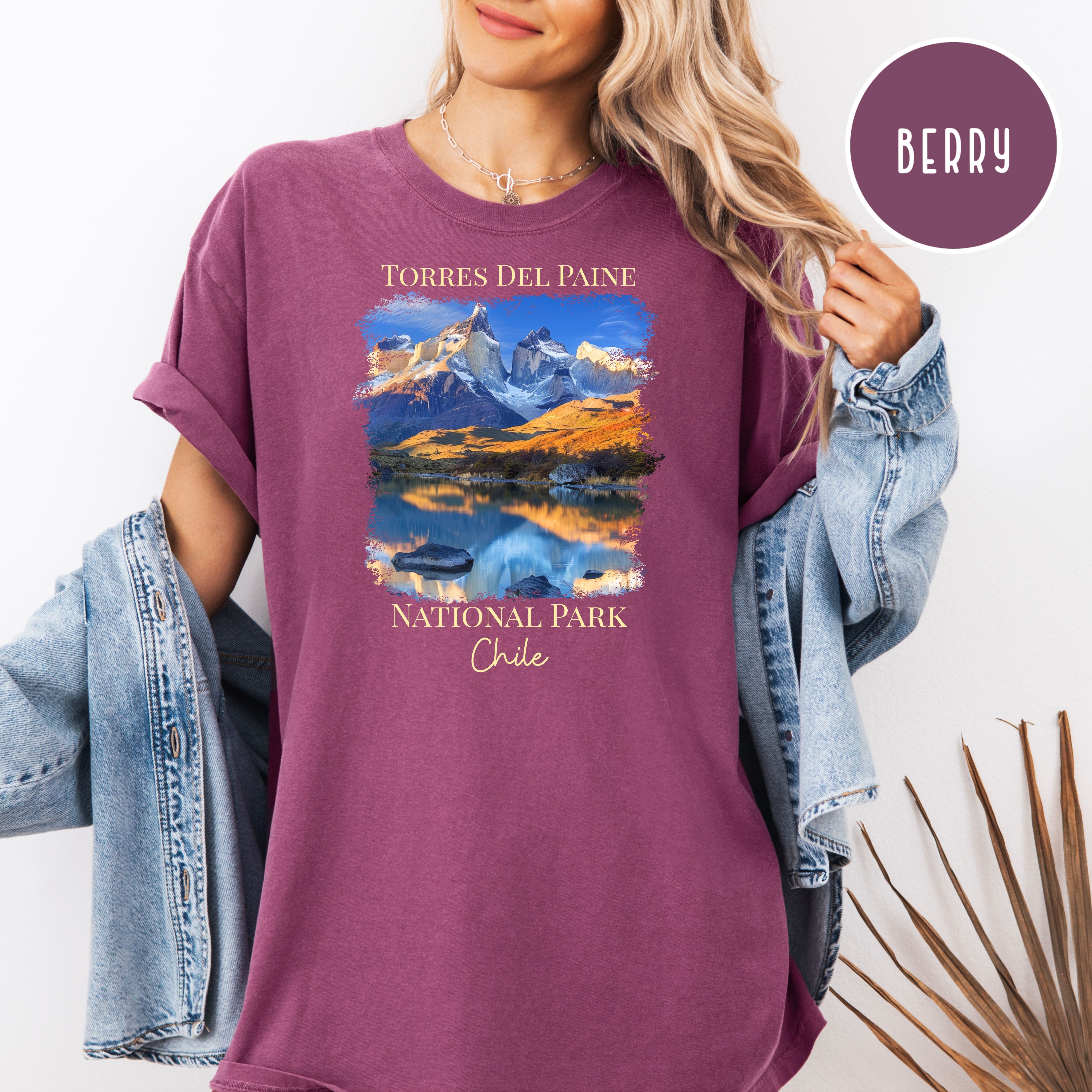 Torres del Paine National Park Chile Comfort Colors Gift Shirt, Iconic Peaks Chilean Patagonia
