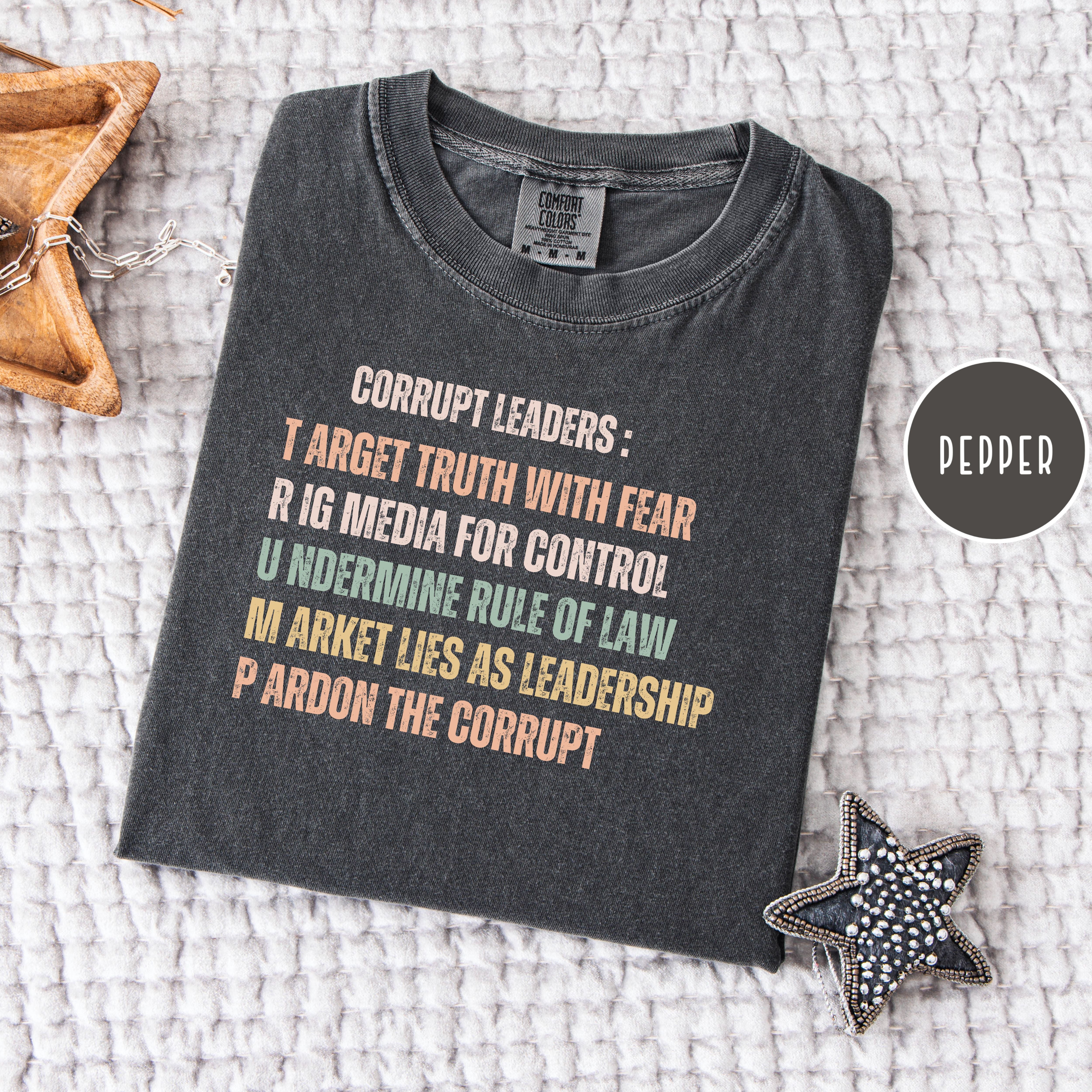 Subtle Anti Trump Comfort Colors Political Protest Tee Shirt