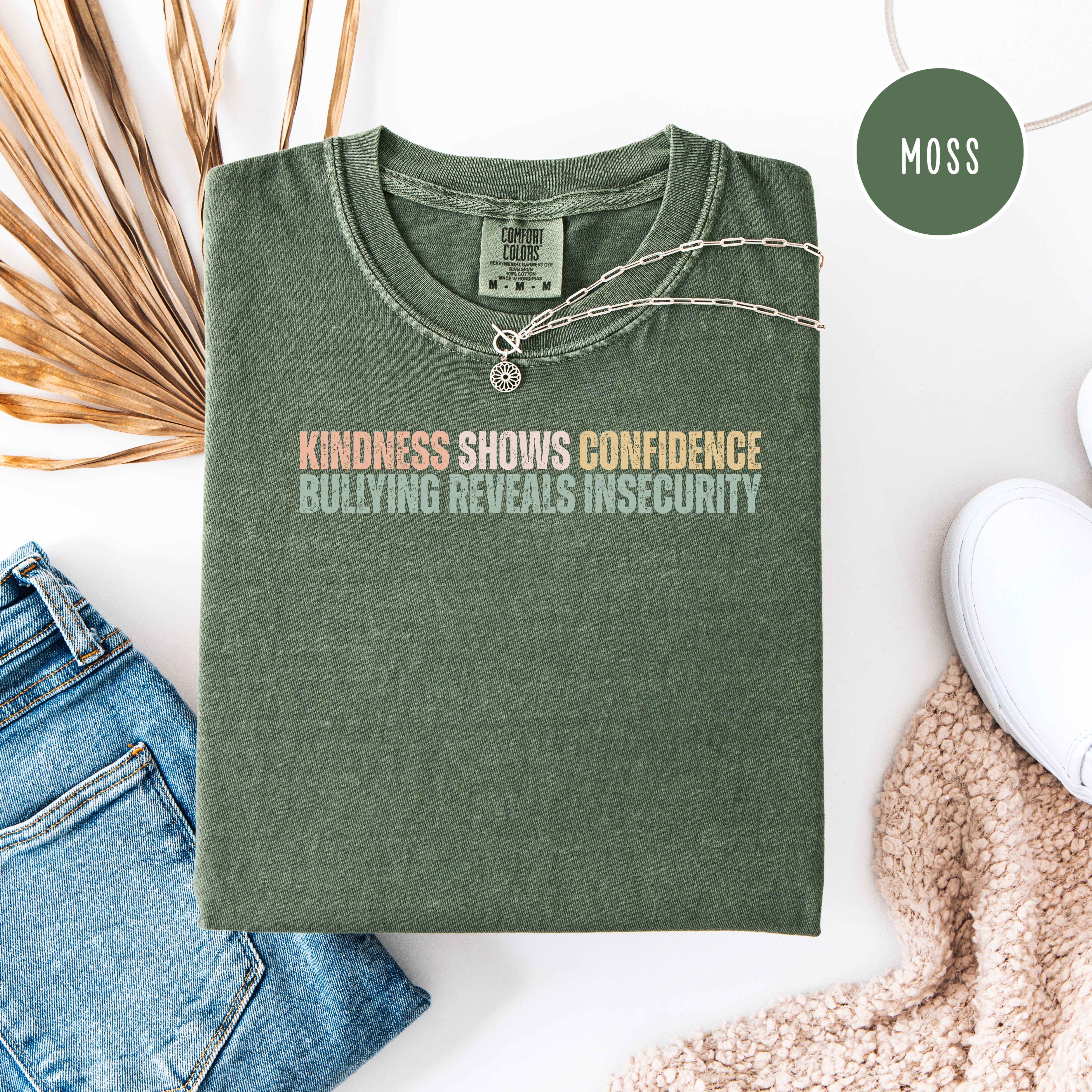 Kindness Comfort Colors T-Shirt, Anti Bullying Shirt, Kindness Shows Strength Shirt