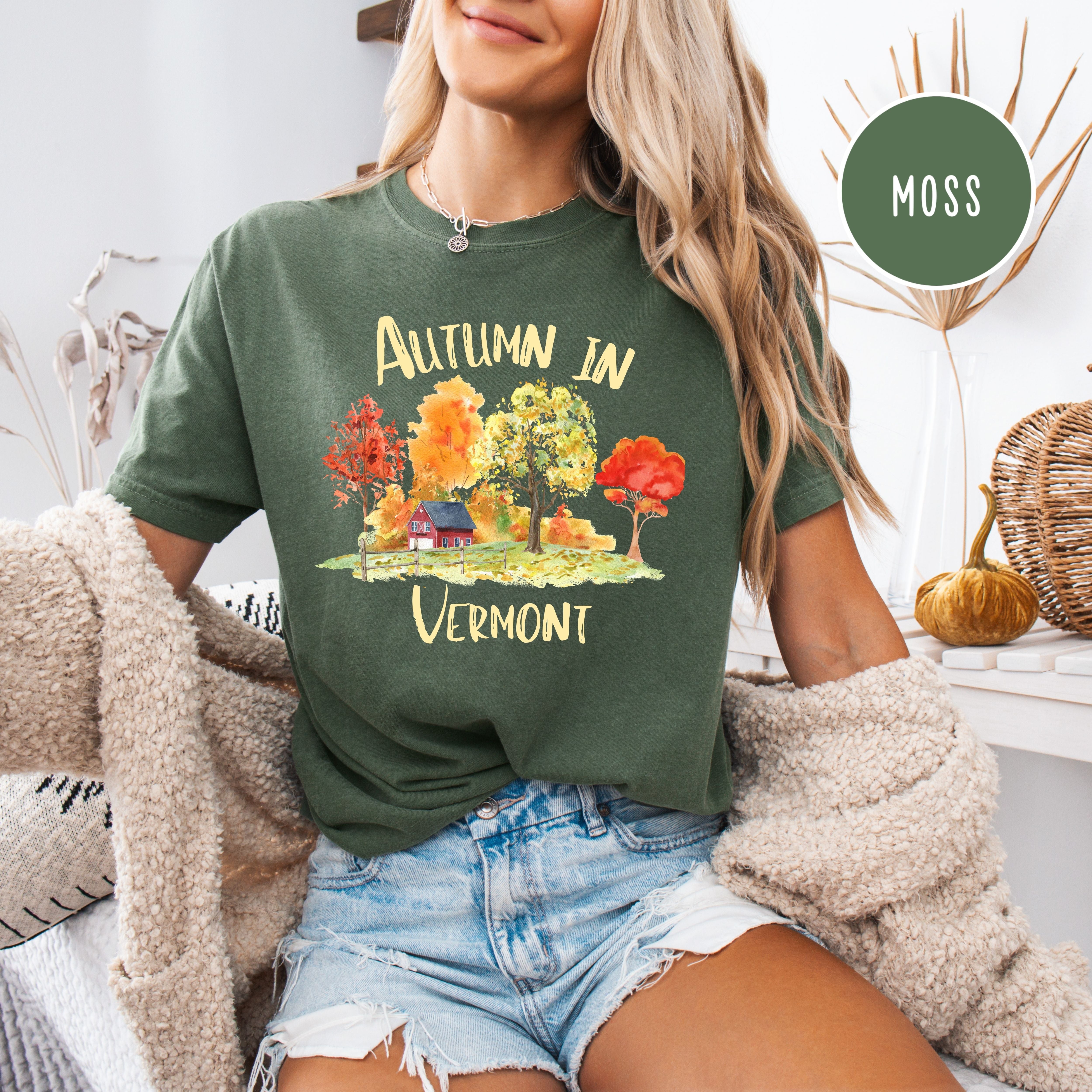 Autumn in Vermont Beautiful Fall Colors Comfort Colors Tee