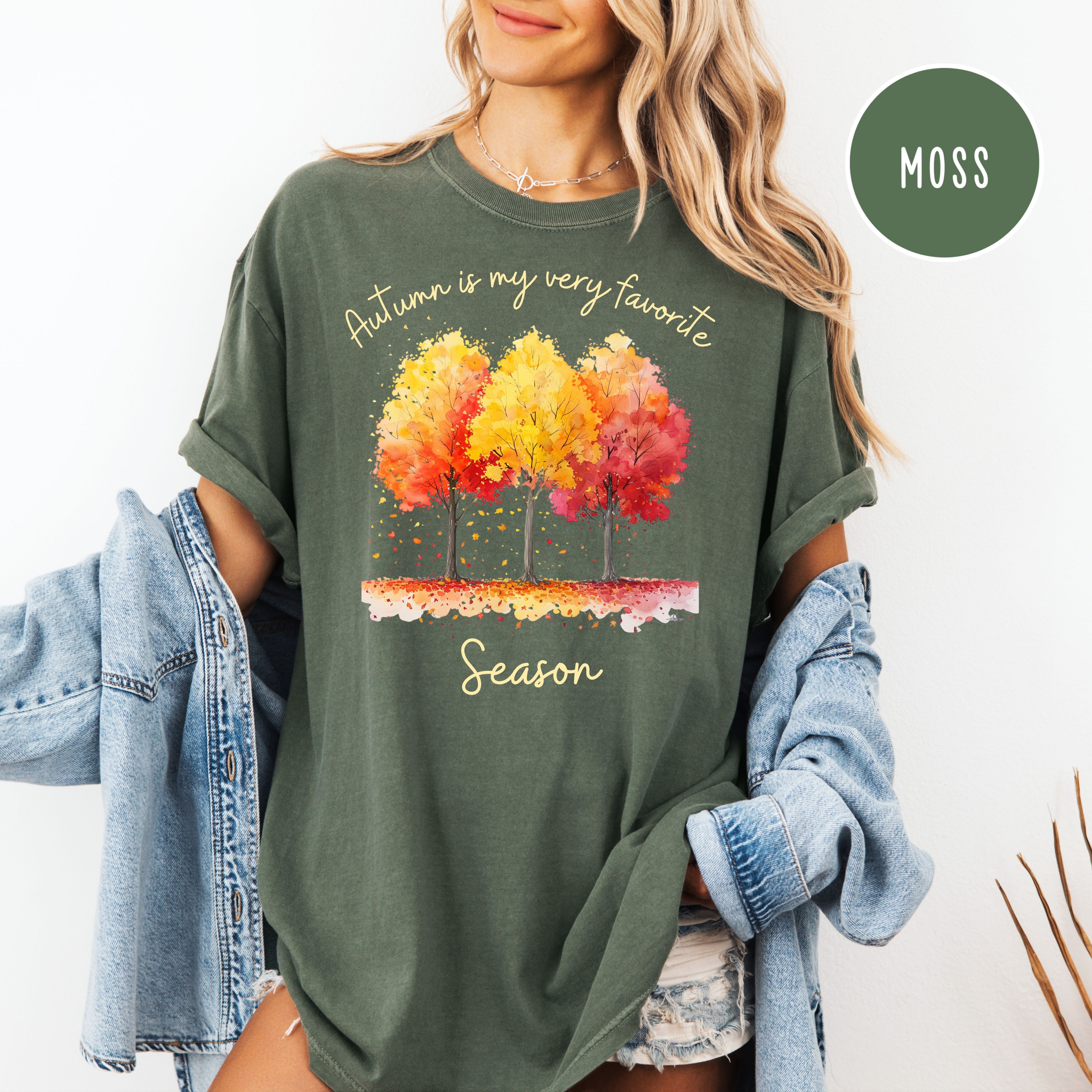 Autumn is My Very Favorite Season Comfort Colors Fall Tee Shirt