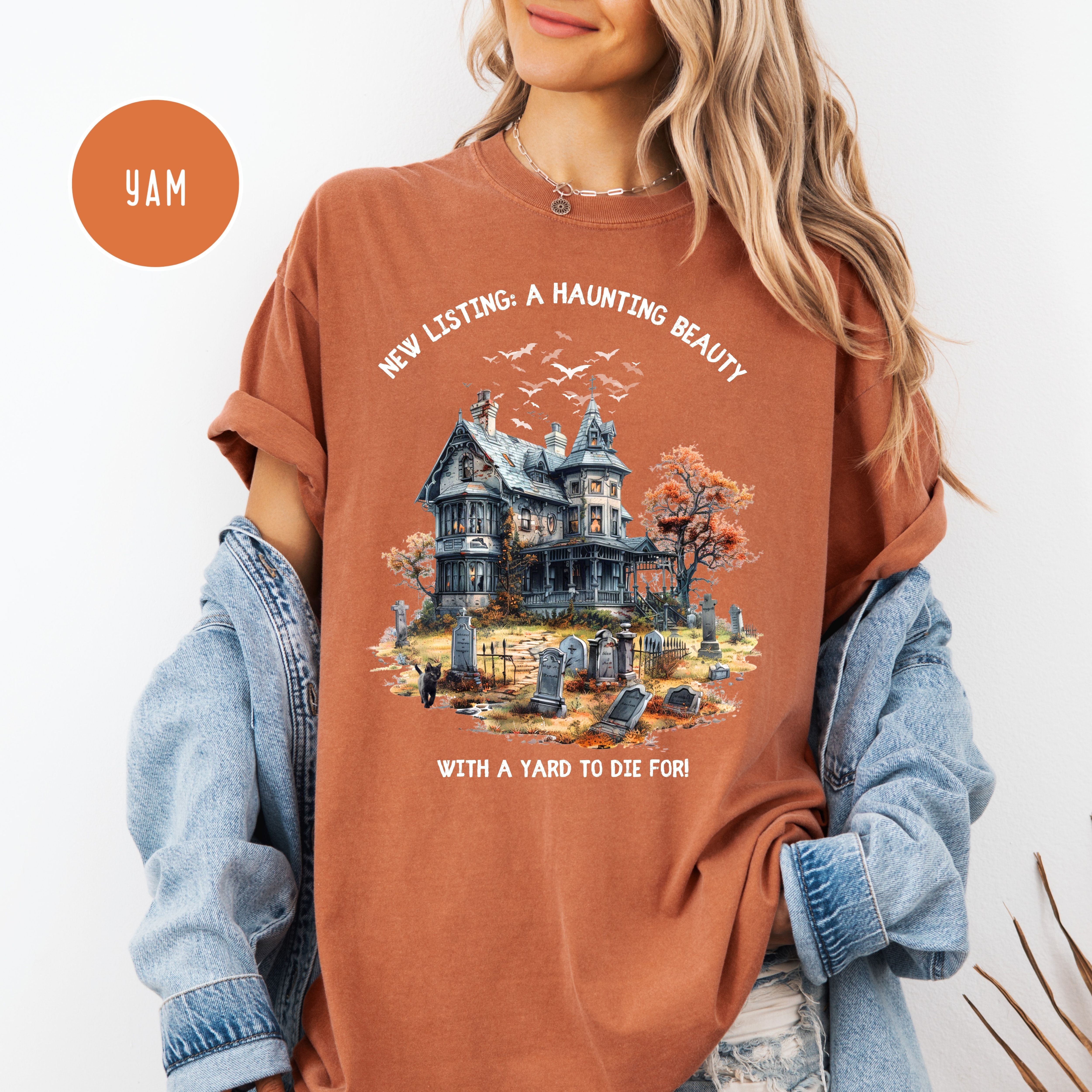 Funny Halloween Comfort Colors Real Estate Agent Tee