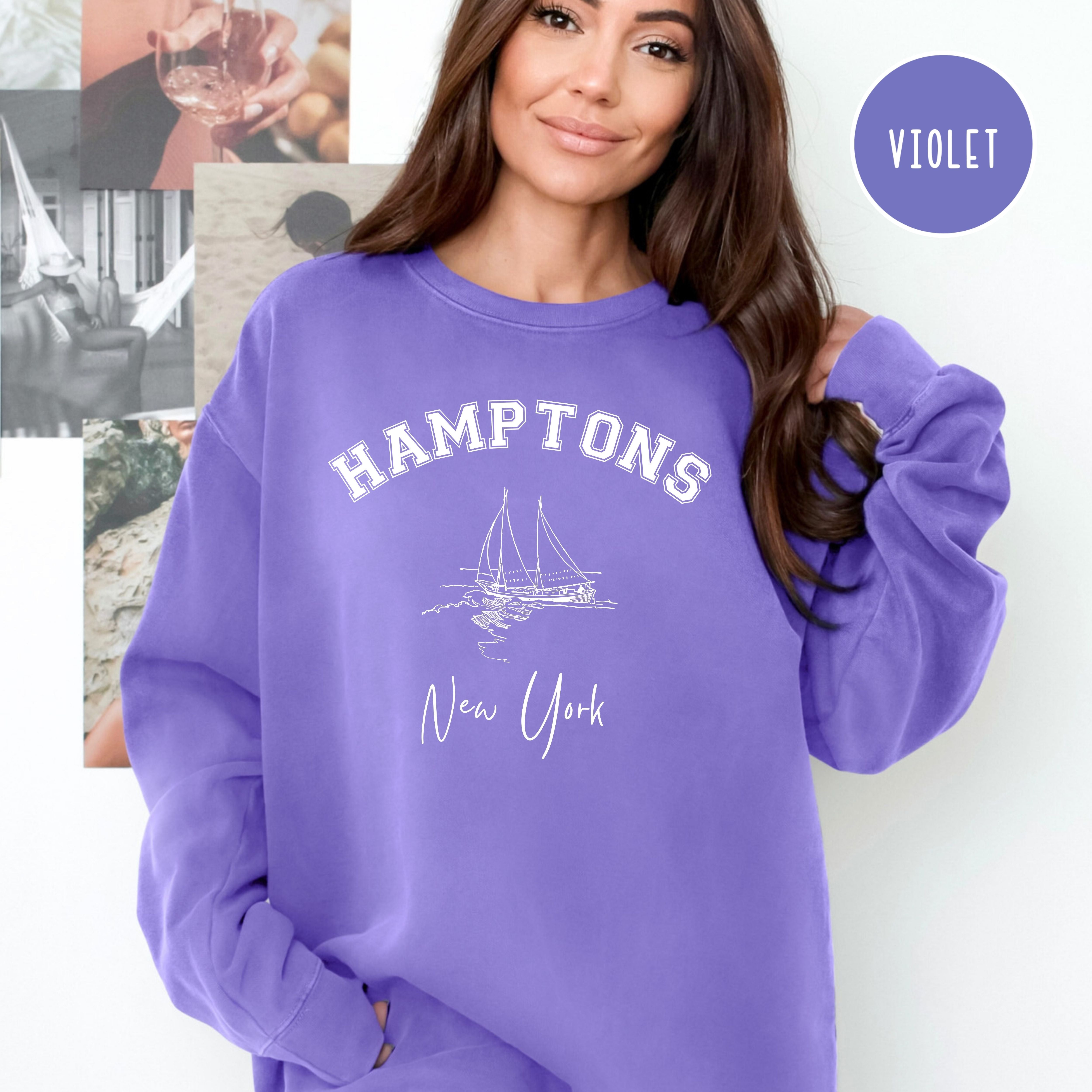 Hamptons Comfort Colors Crewneck Sweatshirt