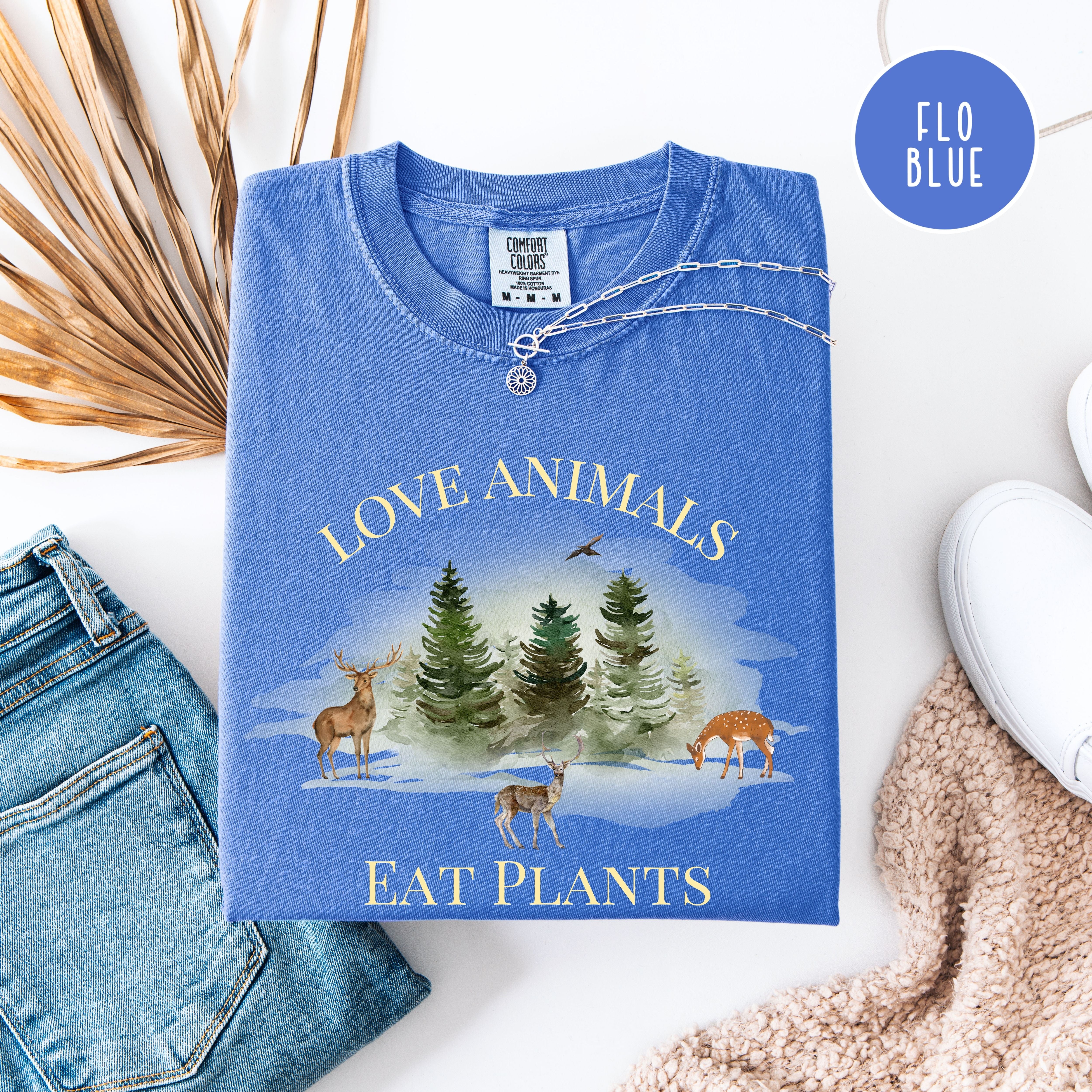 Love Animals Eat Plants Comfort Colors Tee