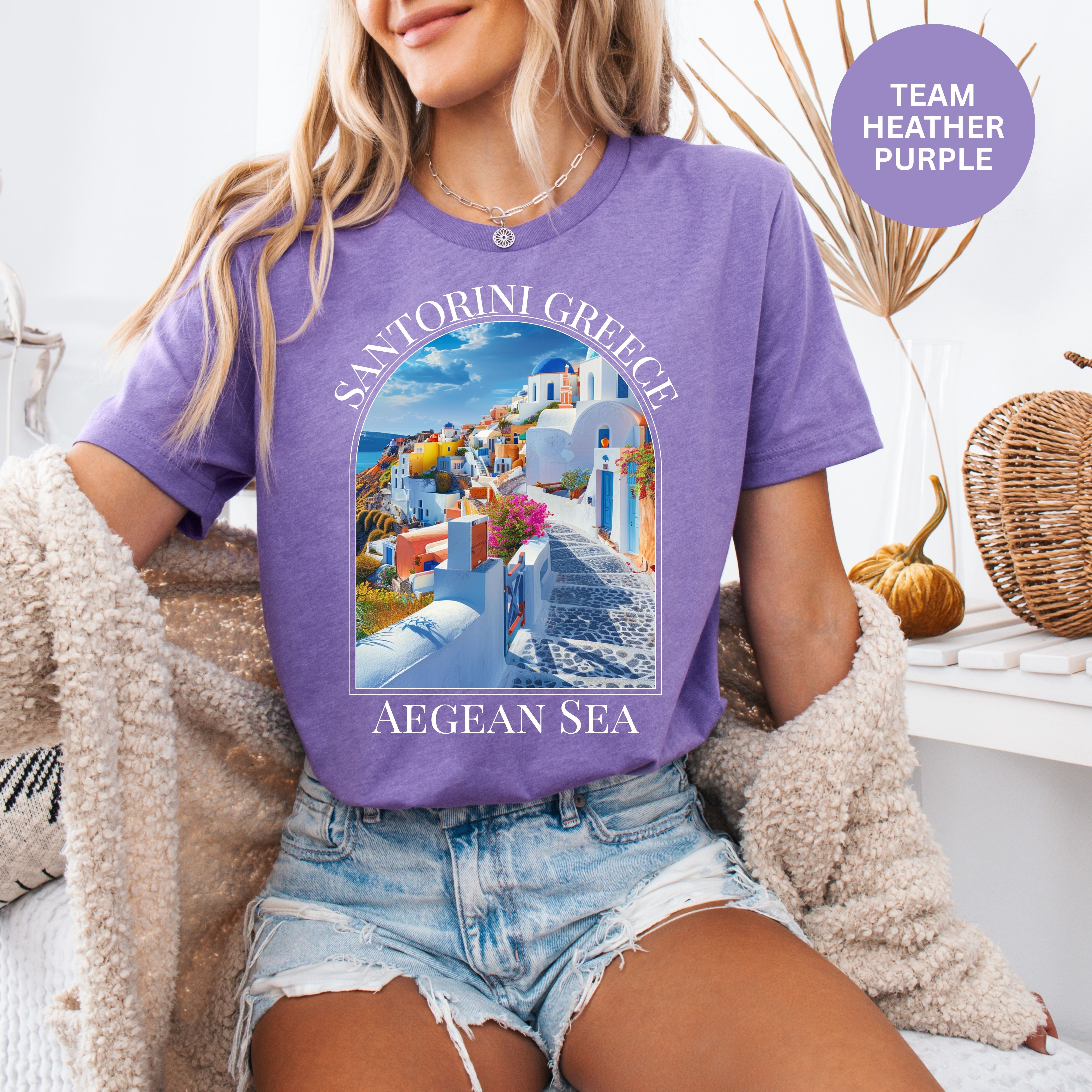 Santorini Greece Bella Canvas Tee