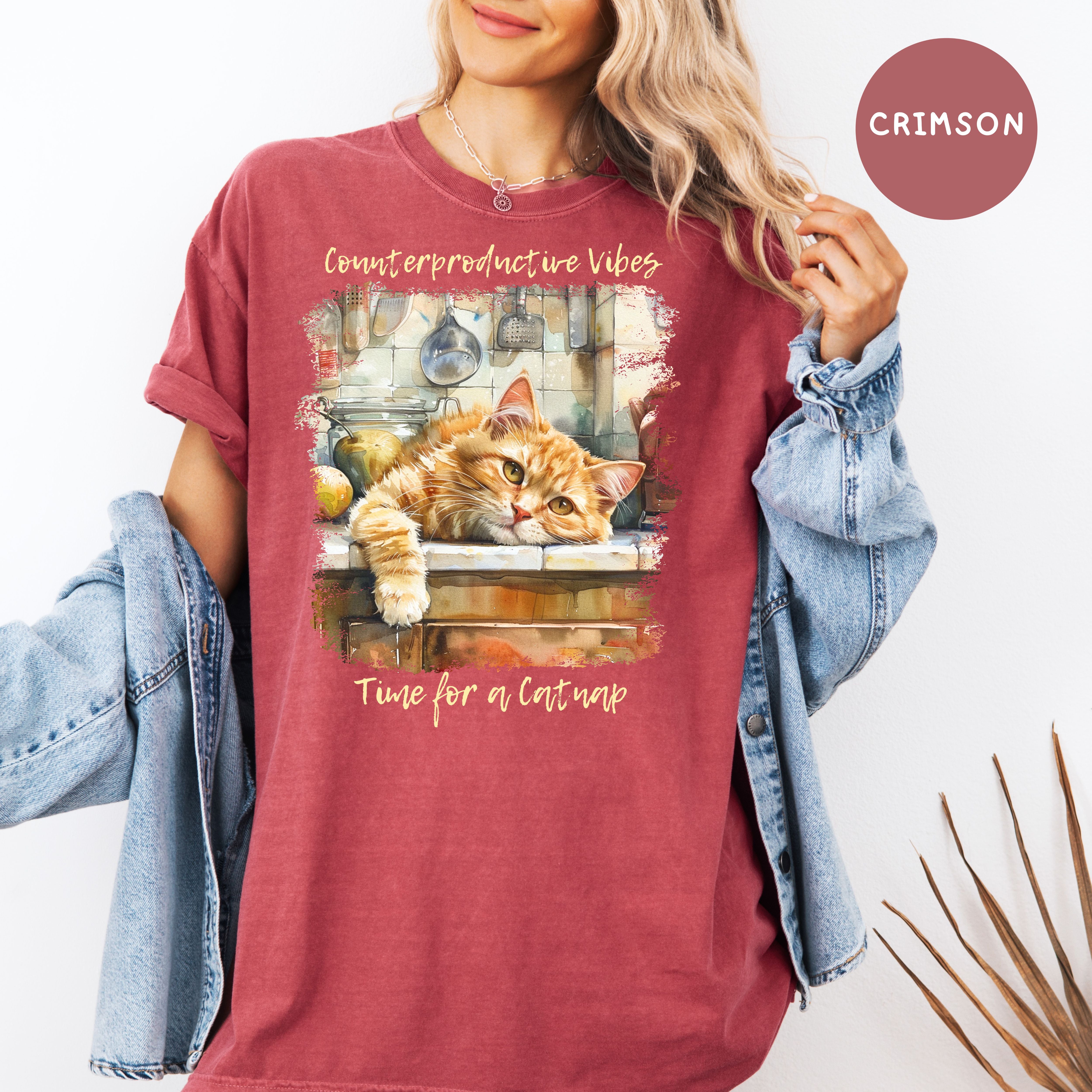 Cat Lover Comfort Colors T-Shirt Gift for Cat Owner