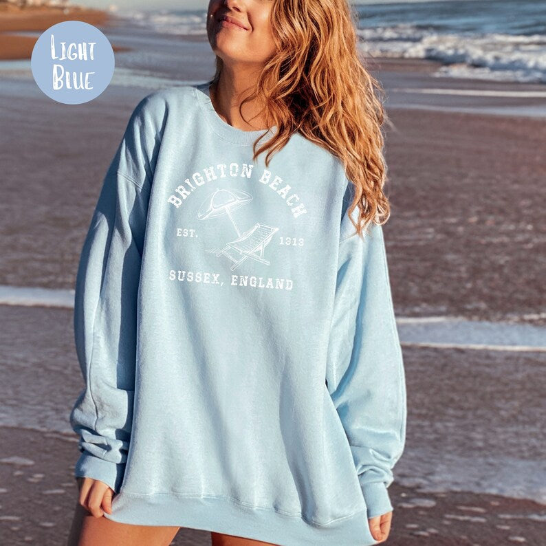 Brighton Beach Sussex England Grunge Style Sweatshirt