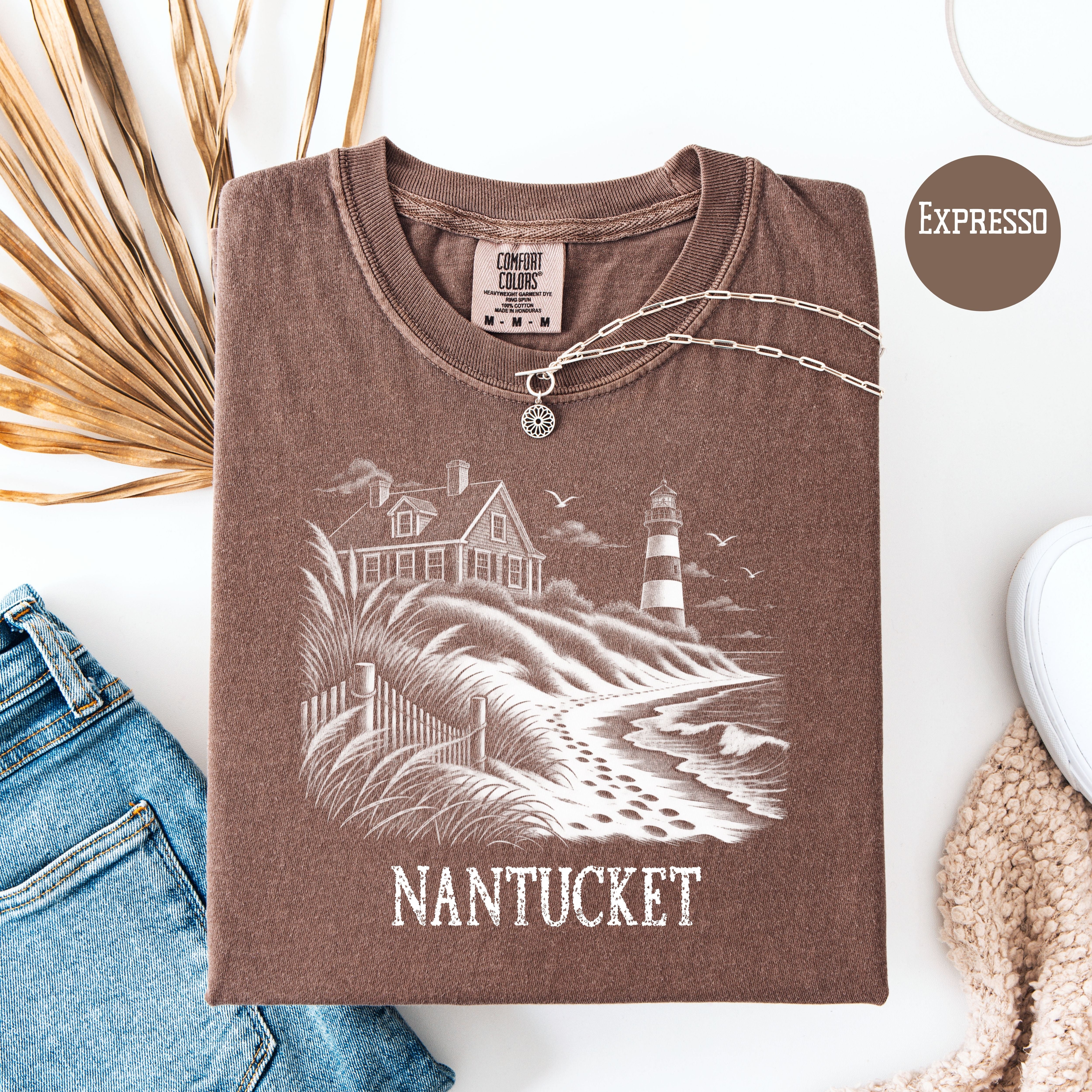 Nantucket Comfort Colors T-Shirt, Nantucket Vacation Gift, Hamptons Coastal Shirt, Traveler Gift Shirt, Ocean Lover Shirt, Nantucket Gift