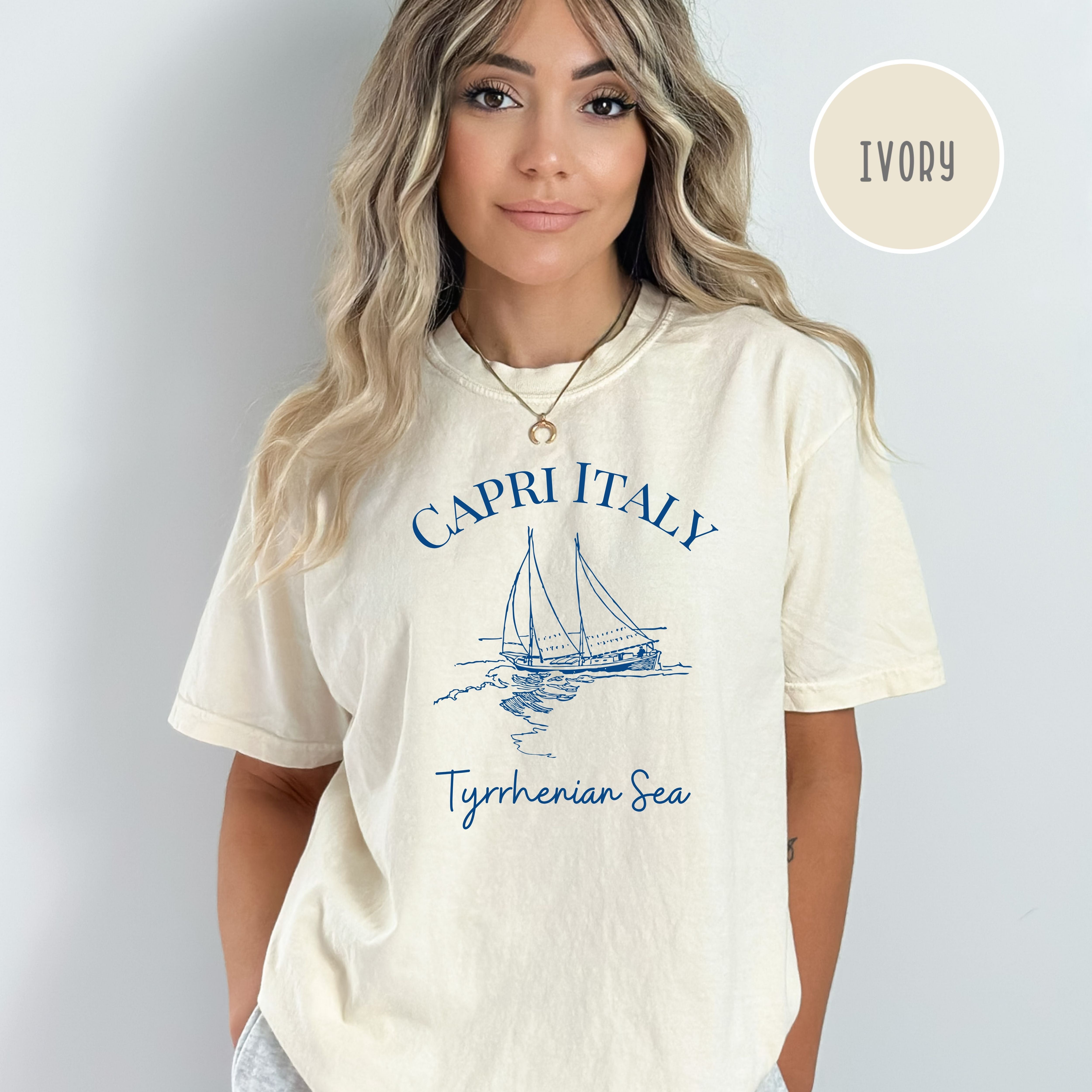 Capri Italy Comfort Colors Gift Tee for Italy Lover