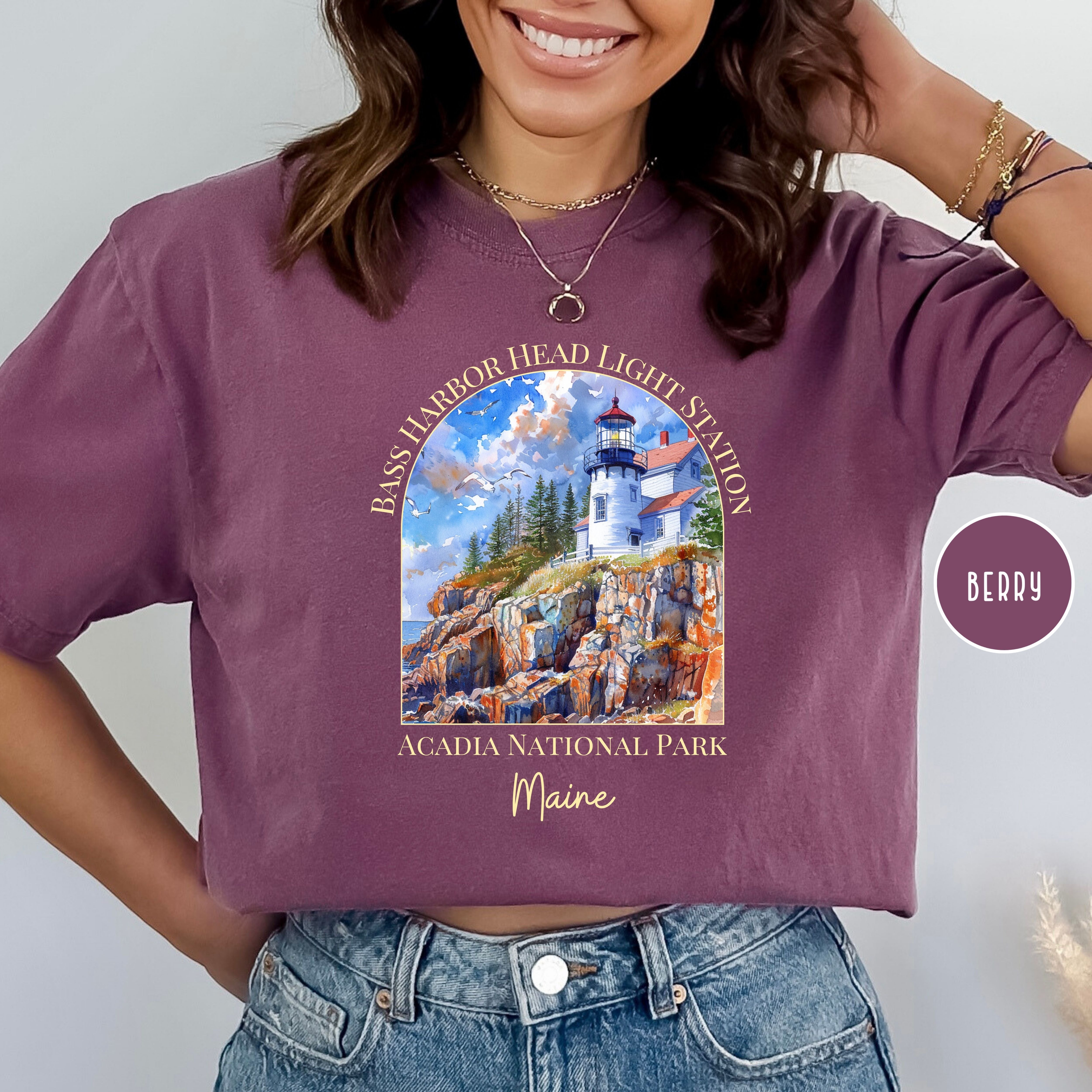 Bass Harbor Maine Lighthouse Tee