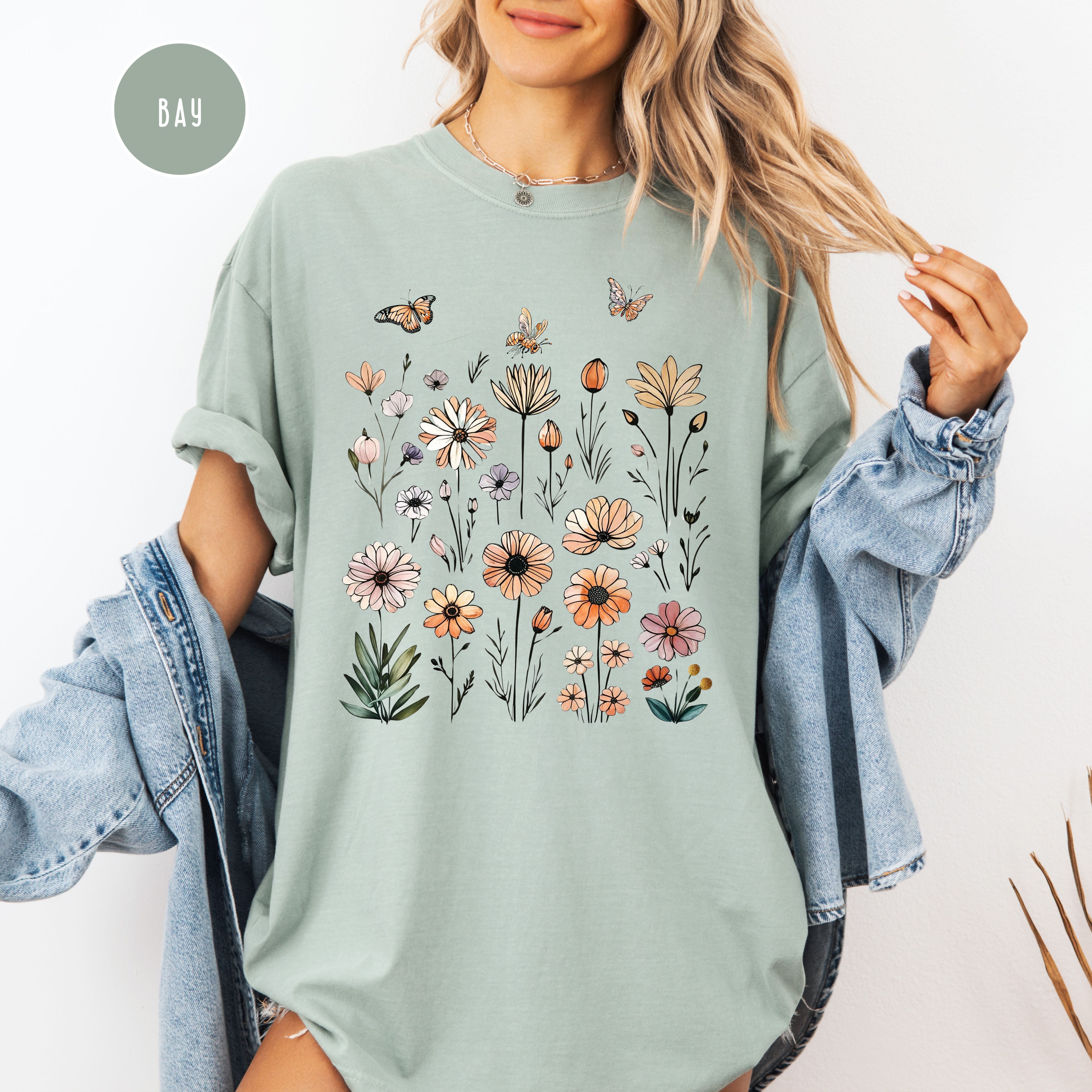 Flower Doodles Comfort Colors Flower Lover Tee