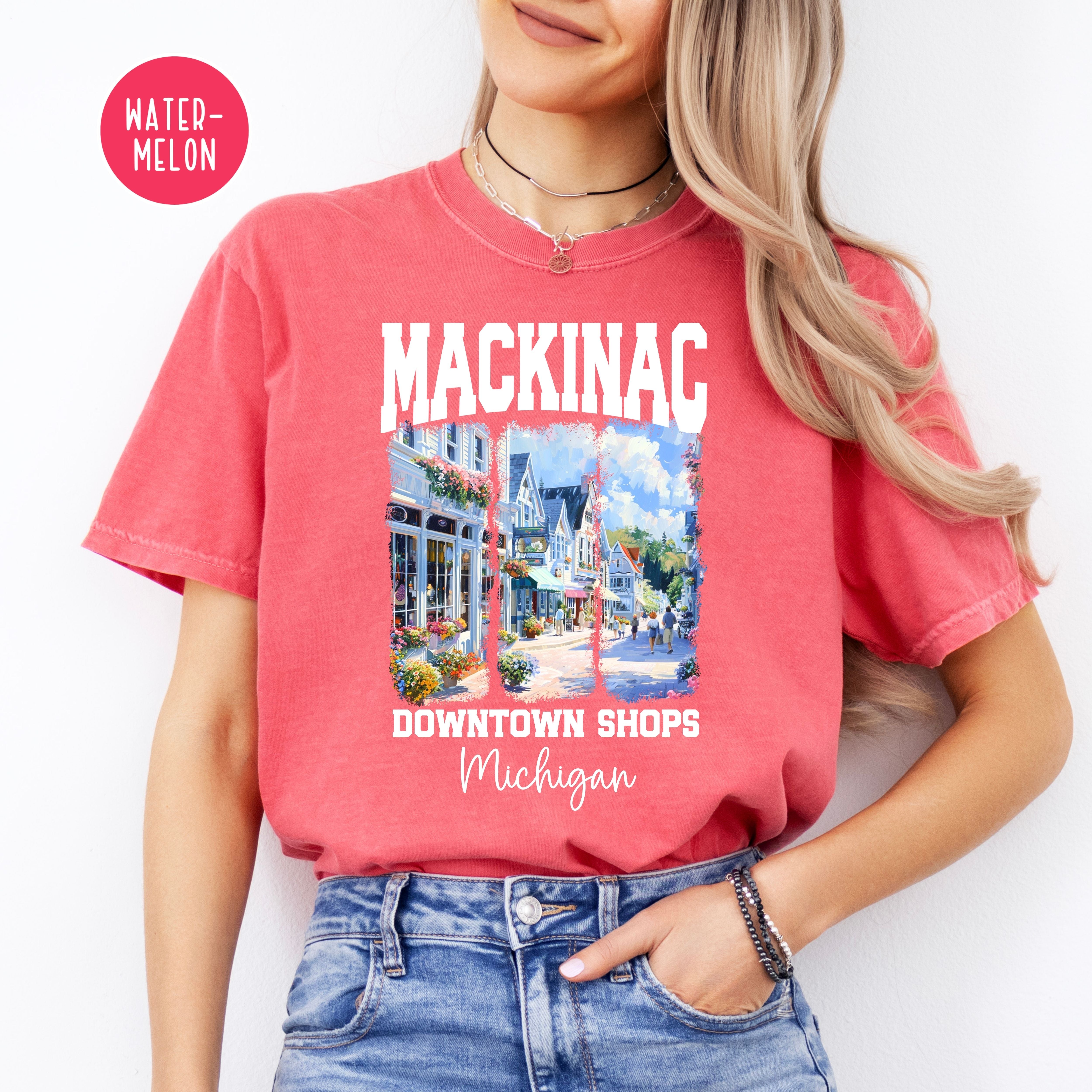 Mackinac Island Michigan Downtown Shops Comfort Colors® Tee