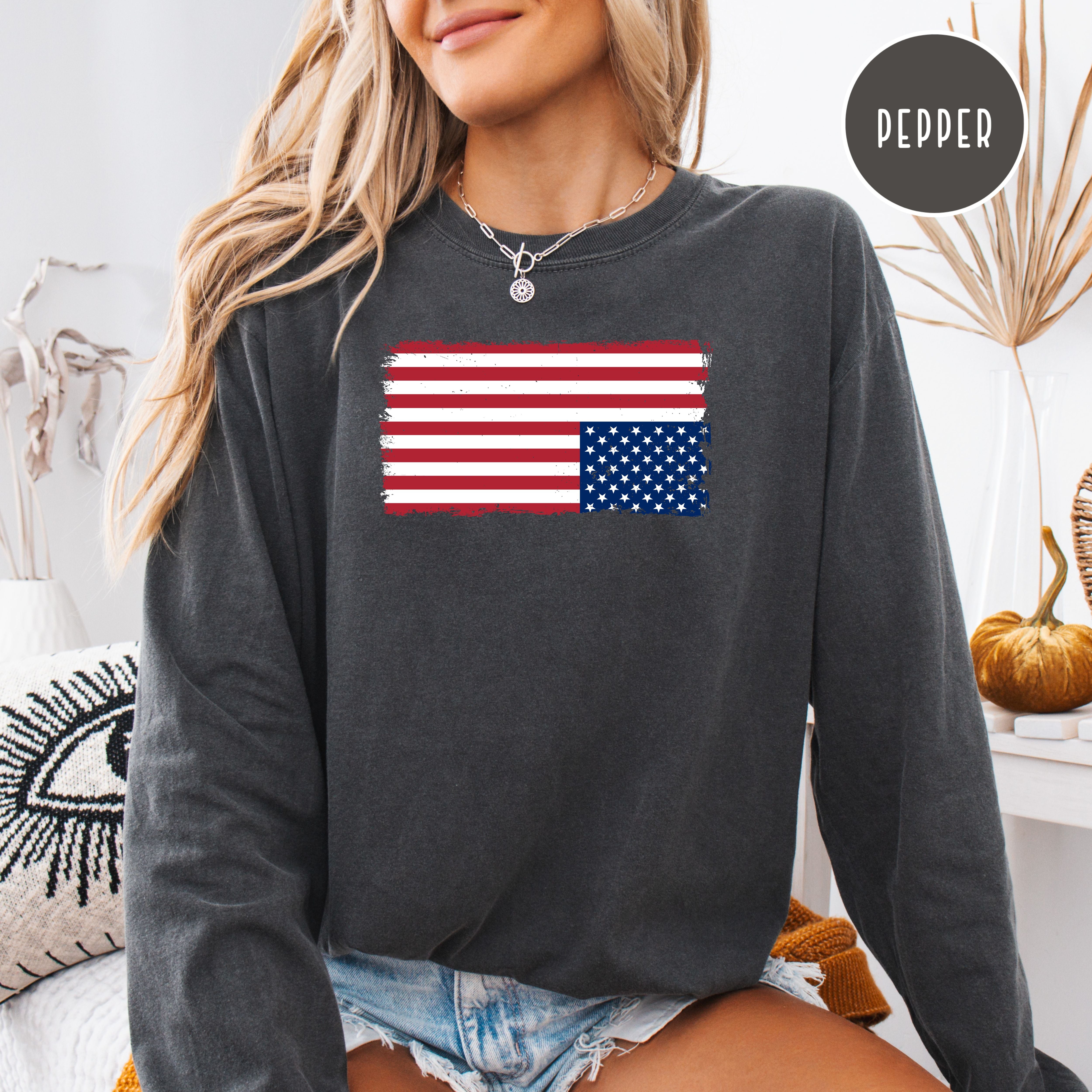 Upside Down Flag Anti Trump Admin Protest Comfort Colors Democrat Gift Shirt