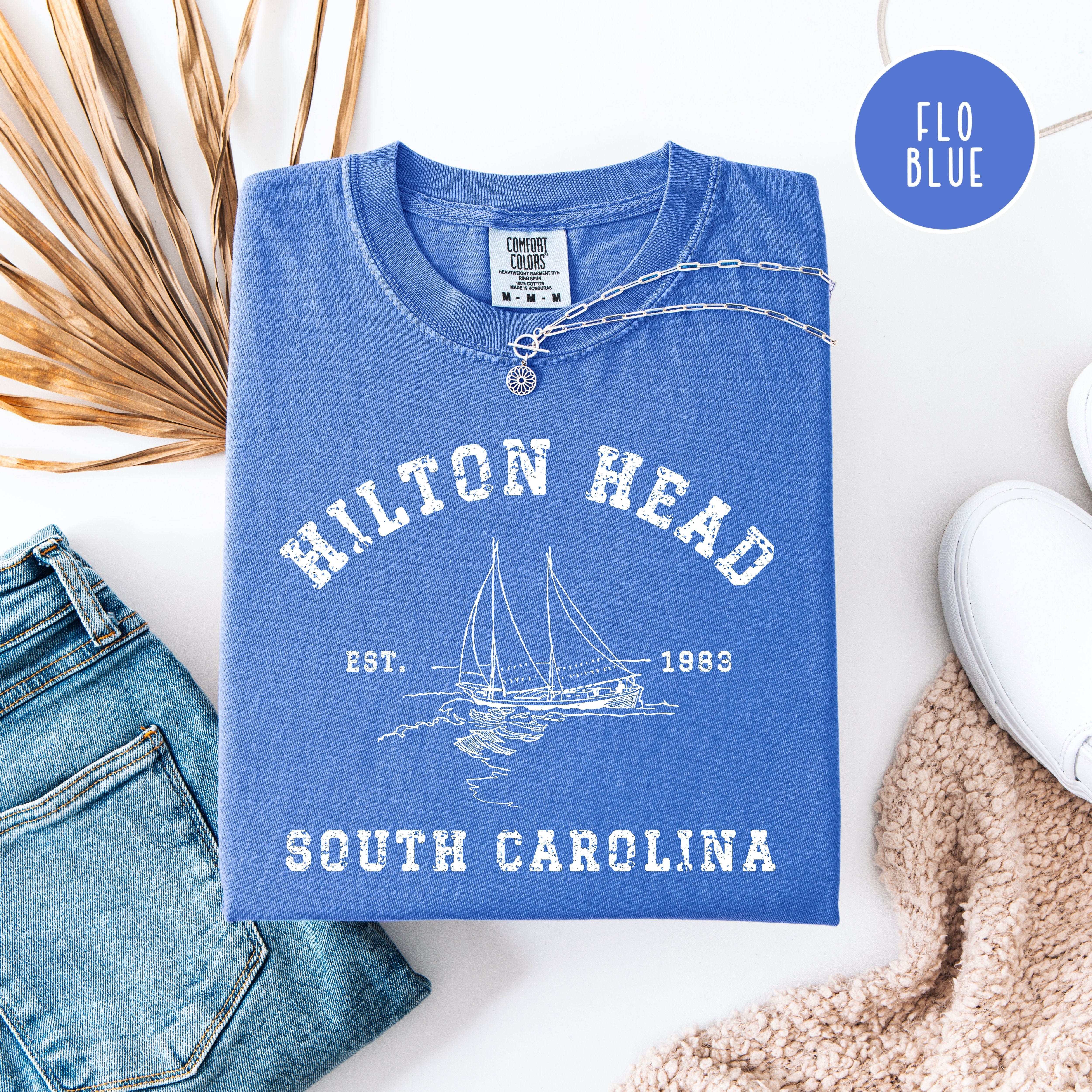 Hilton Head South Carolina Grunge Style Comfort Colors Tee Shirt by CindylboutiqueShop.com