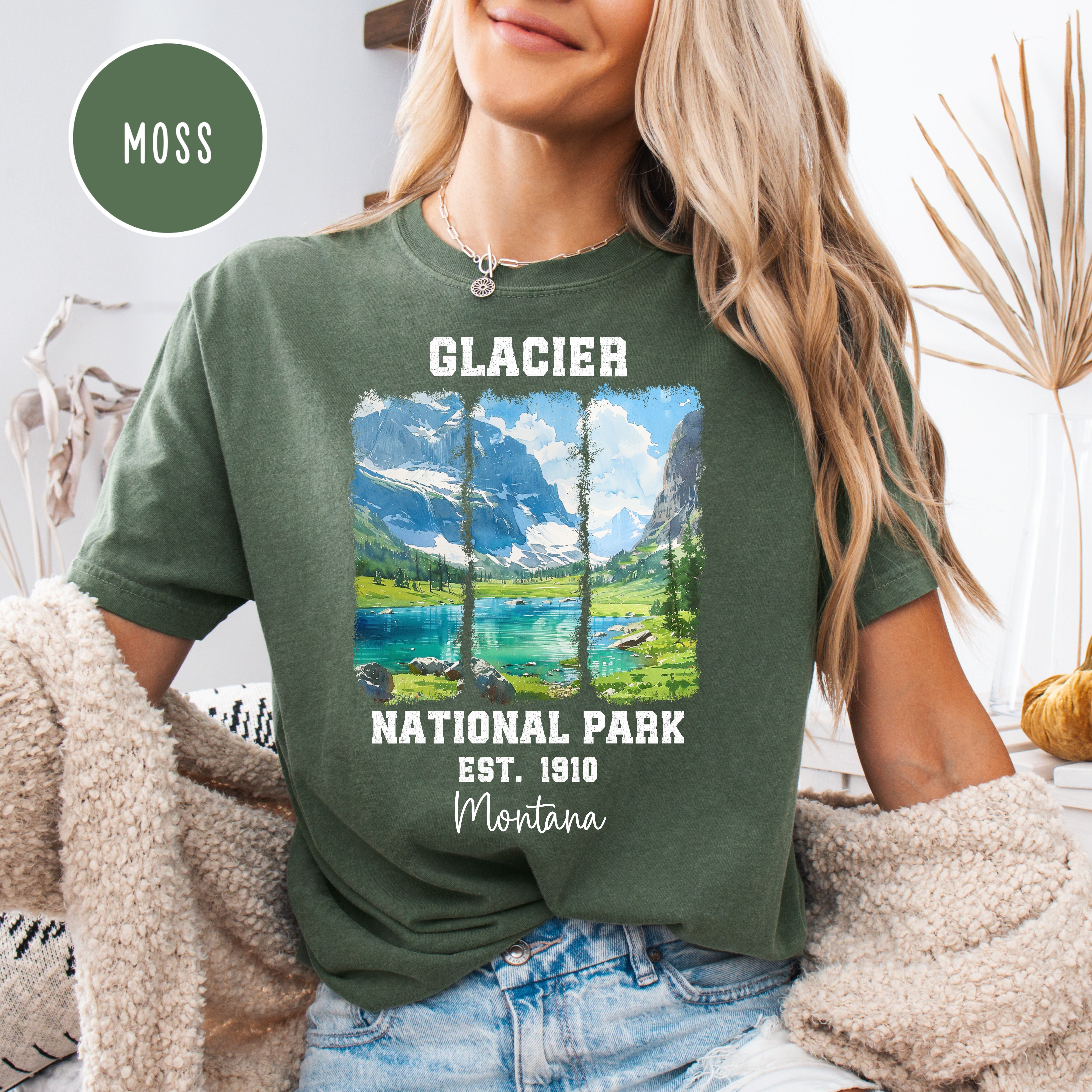 Glacier National Park Montana Comfort Colors Tee