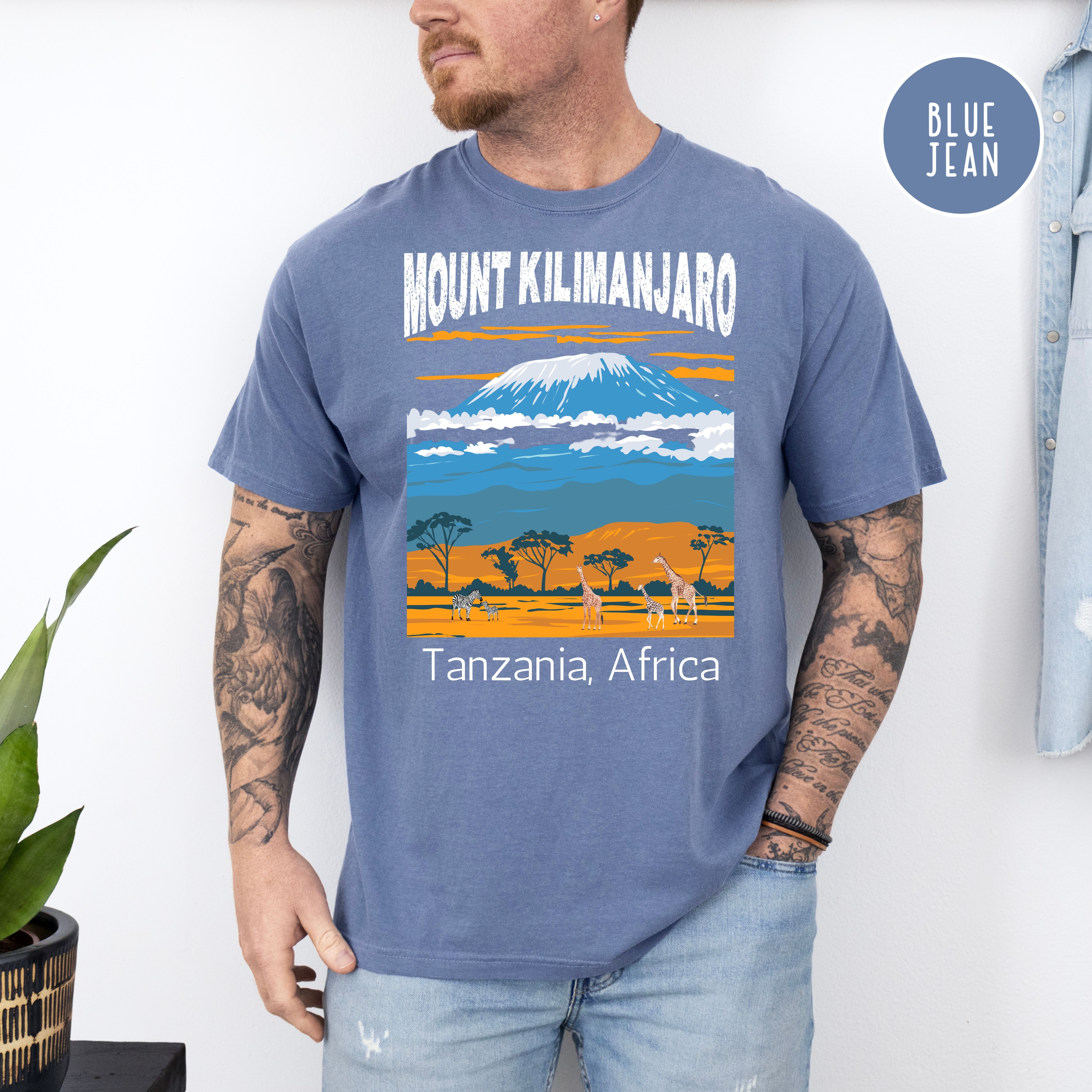 Mount Kilimanjaro Comfort Colors T-Shirt, Tanzania Africa Shirt