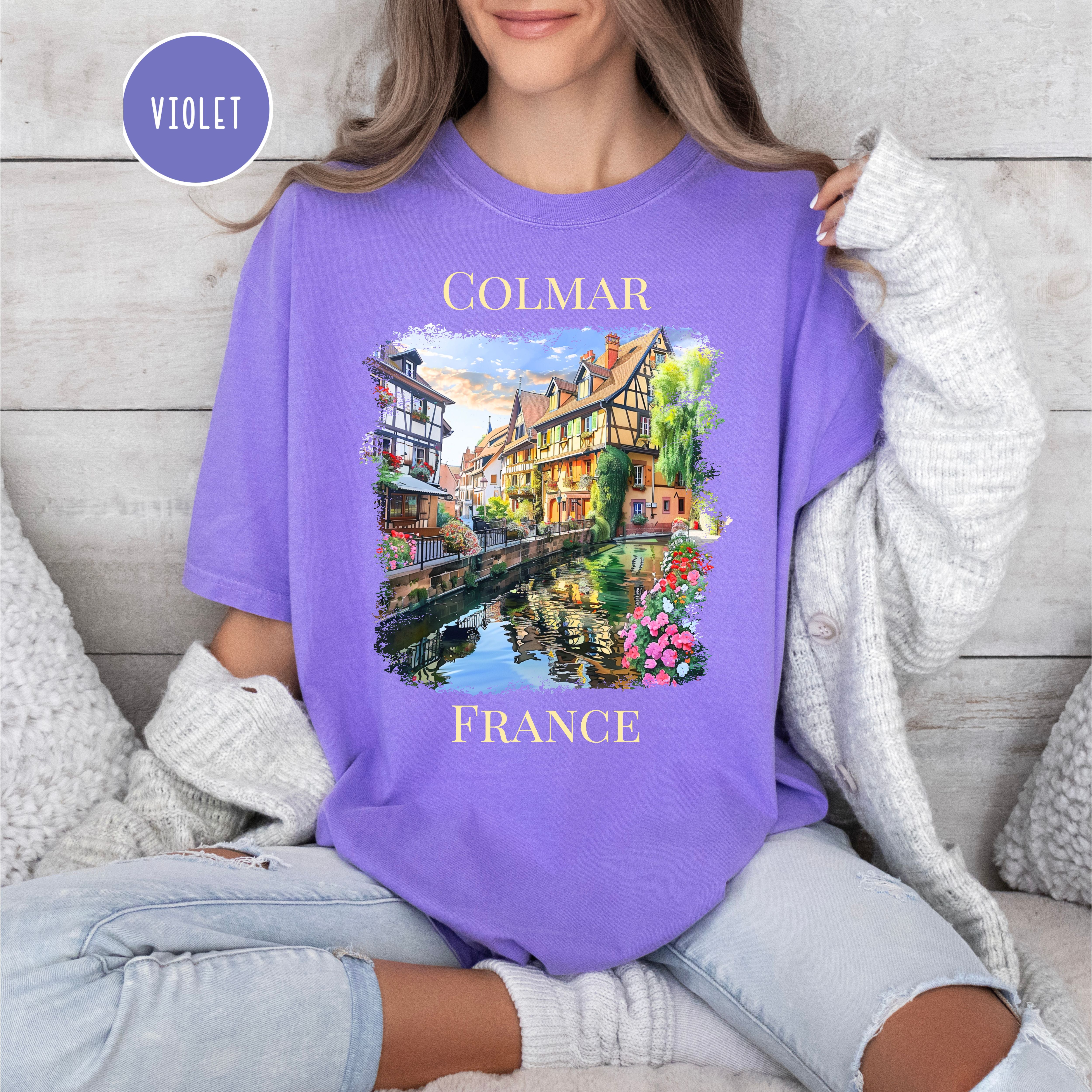 Colmar France Comfort Colors Vacation Gift Tee