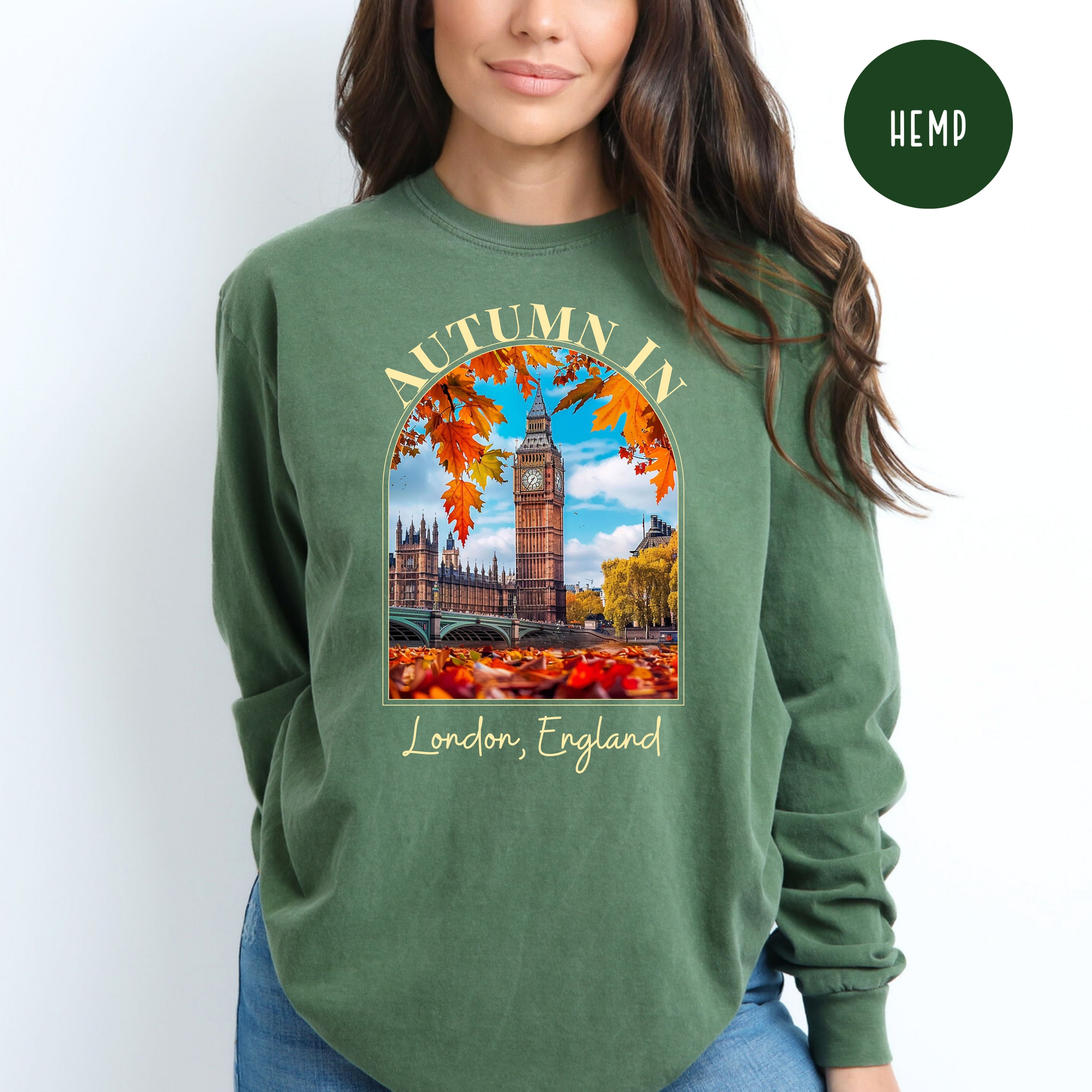 Autumn in London Comfort Colors® Long Sleeve Tee