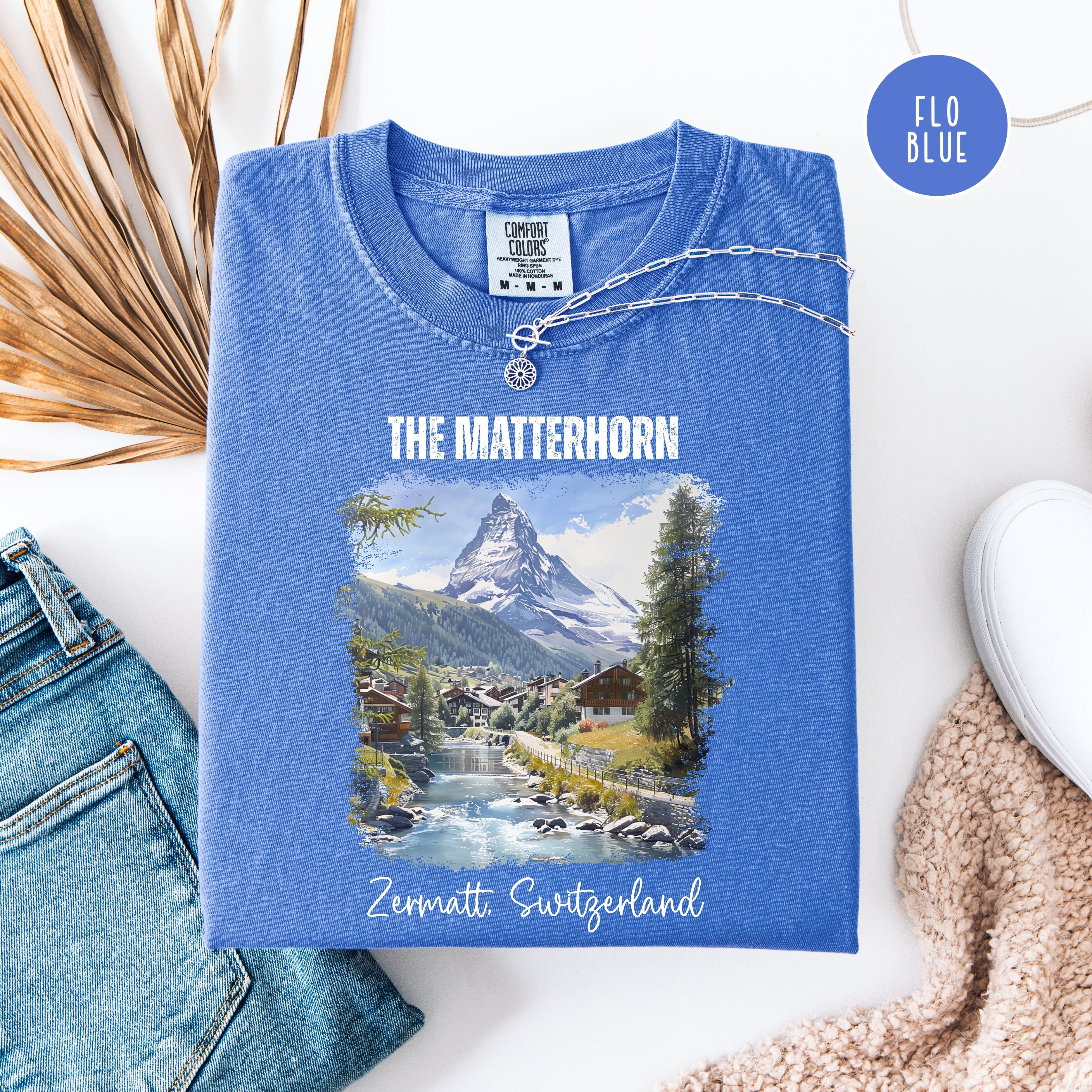 Matterhorn Zermatt Switzerland Comfort Colors Swiss Alps Vacation Gift Tee